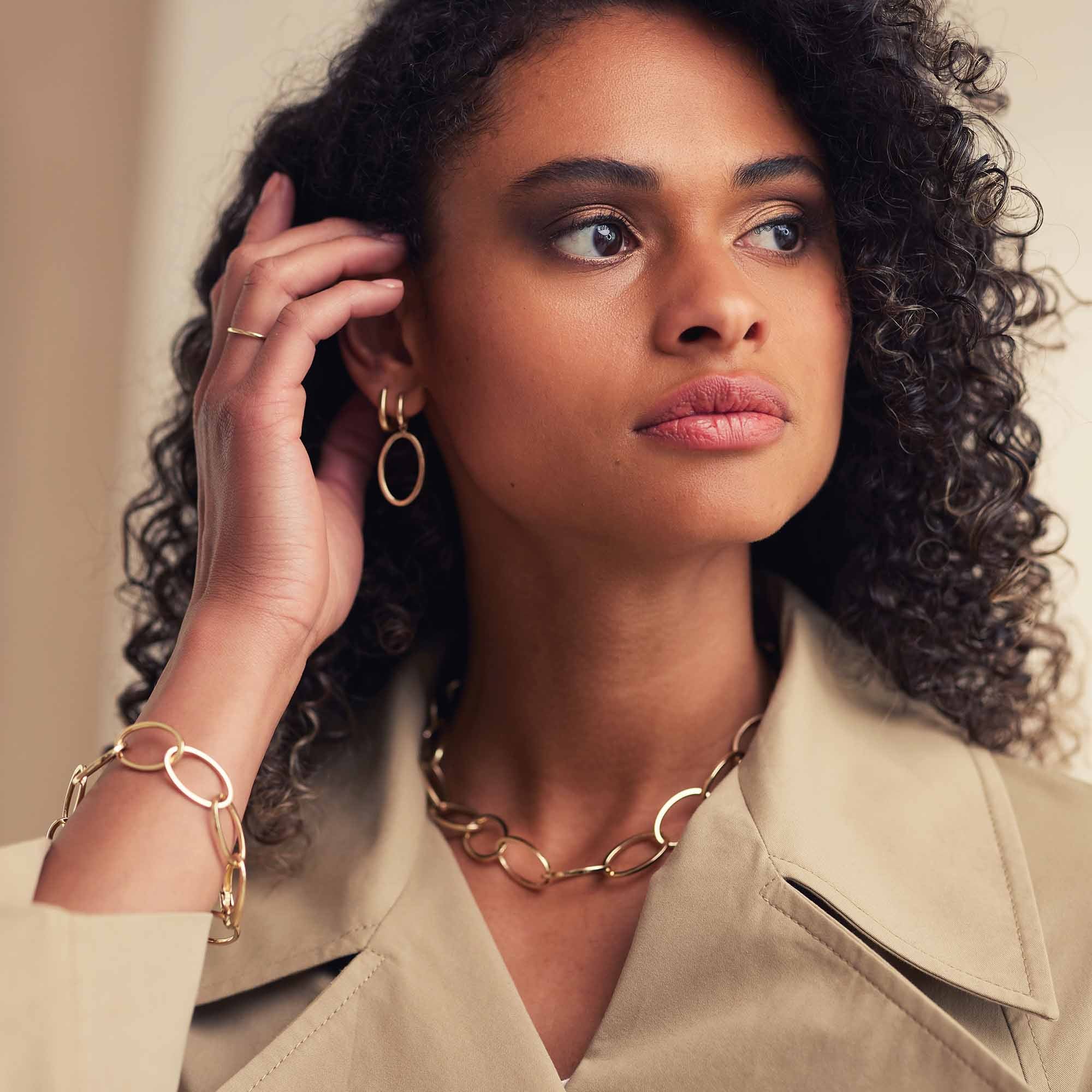 Isabel Bernard Aidee Annette 14 Karat | Gold Kette Drop Ohrringe IB360236 - Image 5