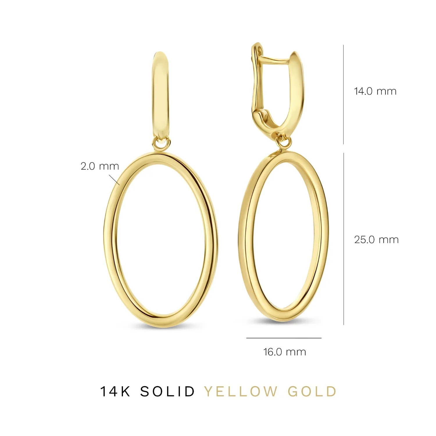Isabel Bernard Aidee Annette 14 Karat | Gold Kette Drop Ohrringe IB360236 - Image 6