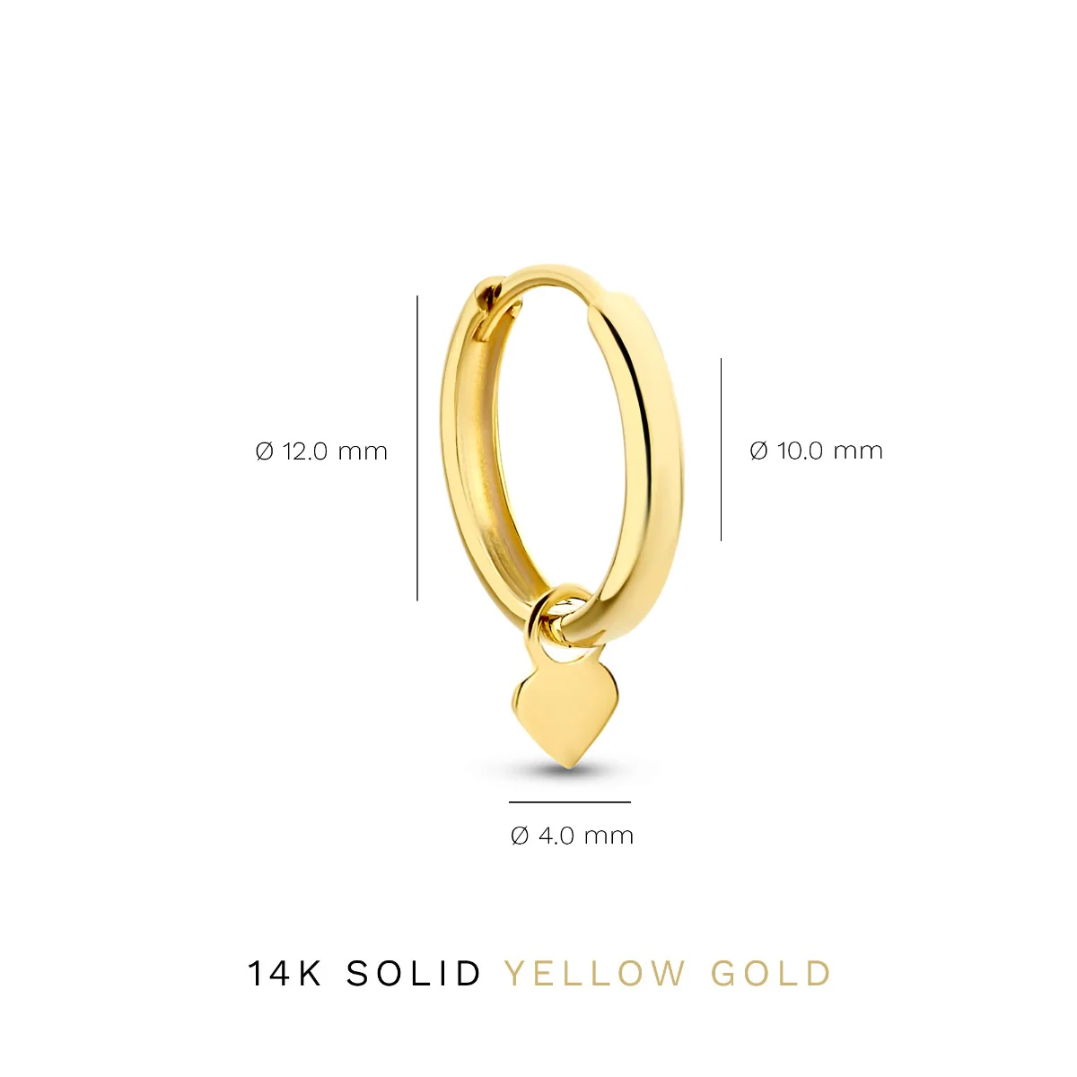 Isabel Bernard Belleville Amore 14 Karat | Gold Reif-Ohrringe IB360155 - Image 5