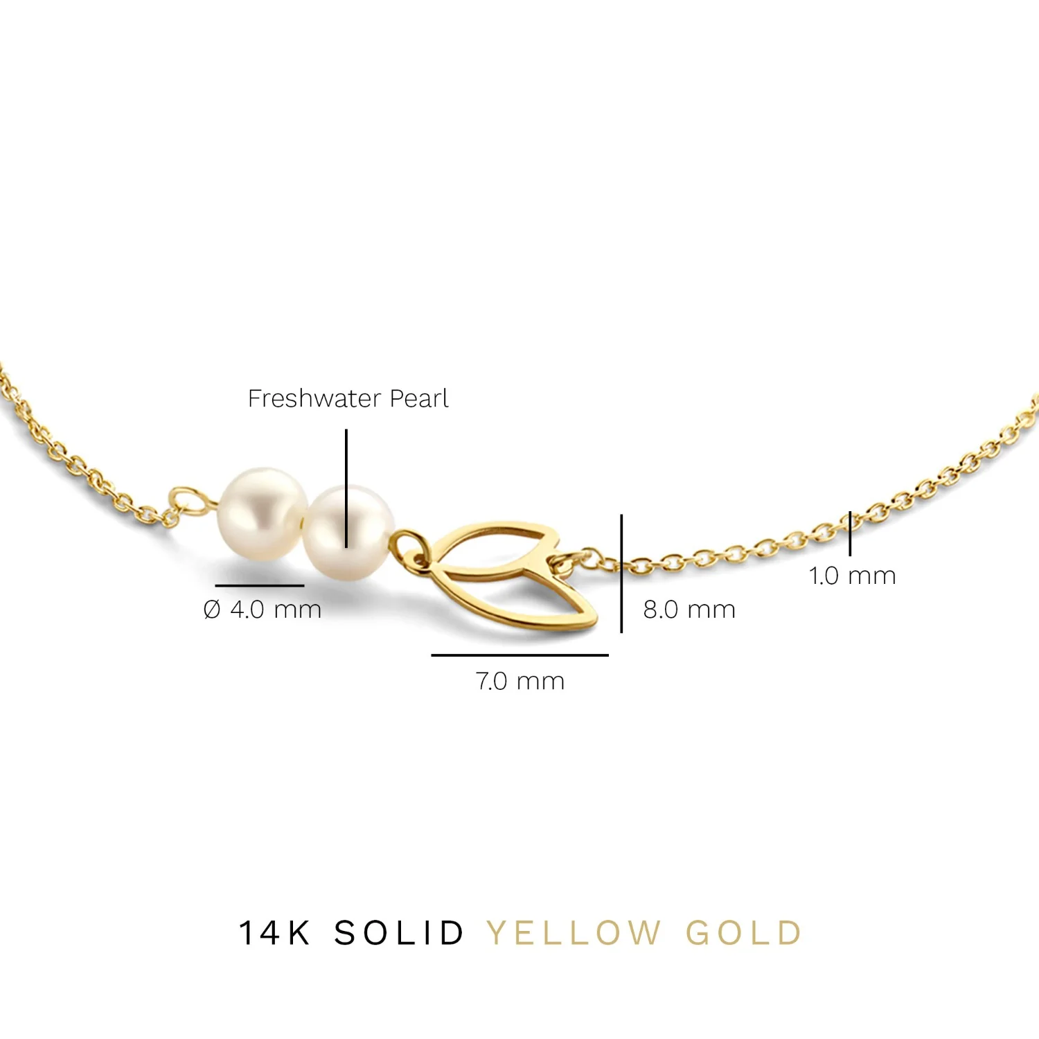 Isabel Bernard Cadeau d'Isabel 14 Karat Gold Armband und Ohrstecker Geschenkset mit Süßwasserperlen IB90185 - Image 6