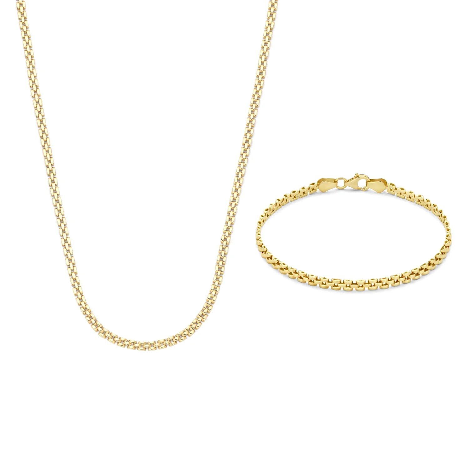 Isabel Bernard Cadeau d'Isabel 14 Karat Gold Halskette und Armband Geschenkset IB90172
