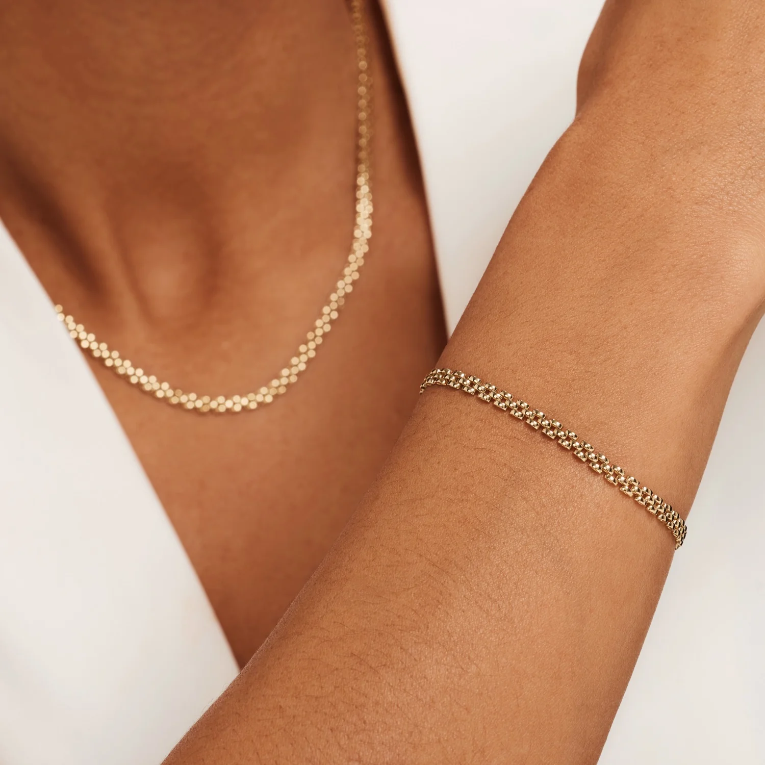 Isabel Bernard Cadeau d'Isabel 14 Karat Gold Halskette und Armband Geschenkset IB90172 - Image 3