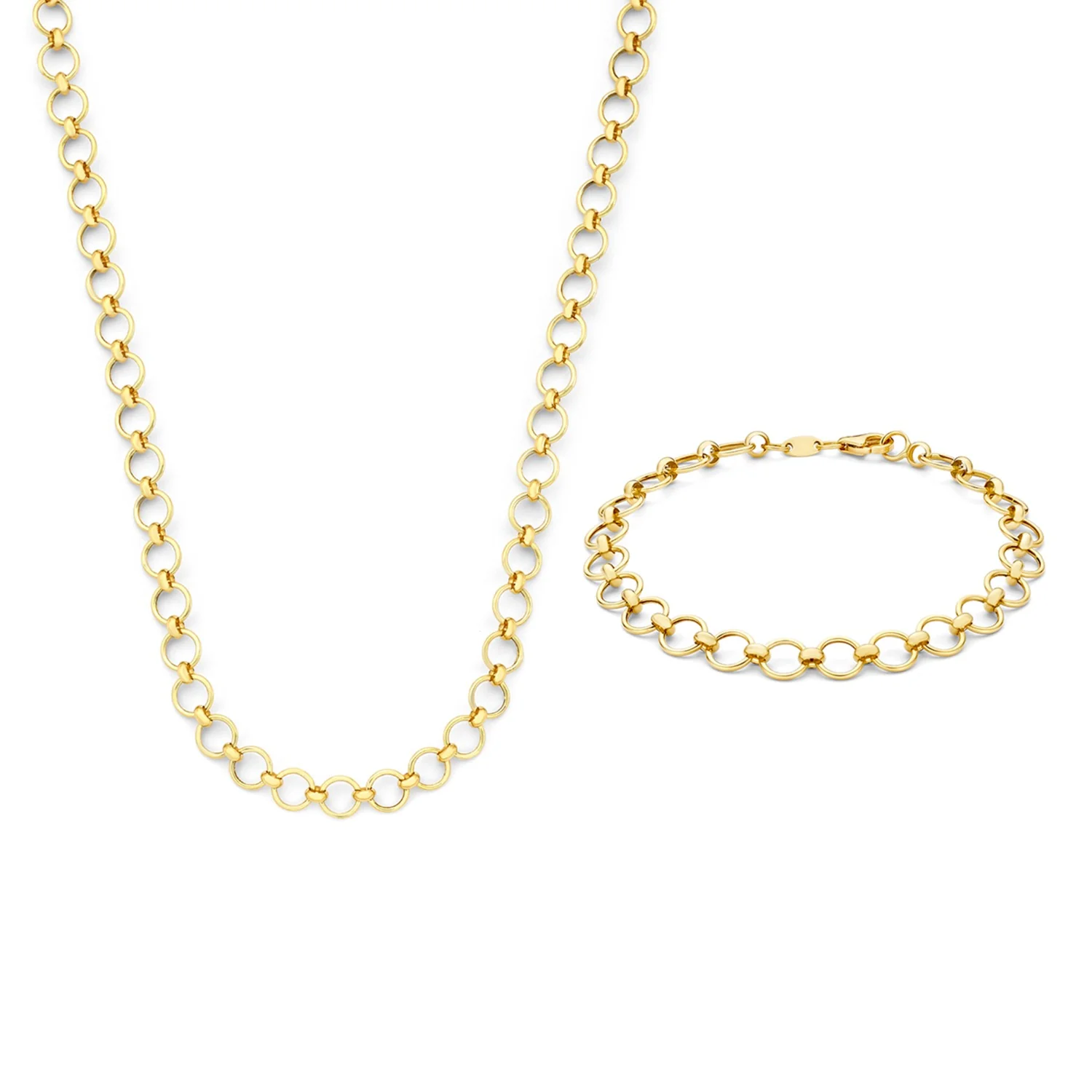 Isabel Bernard Cadeau d'Isabel 14 Karat Gold Halskette und Armband Geschenkset IB90178