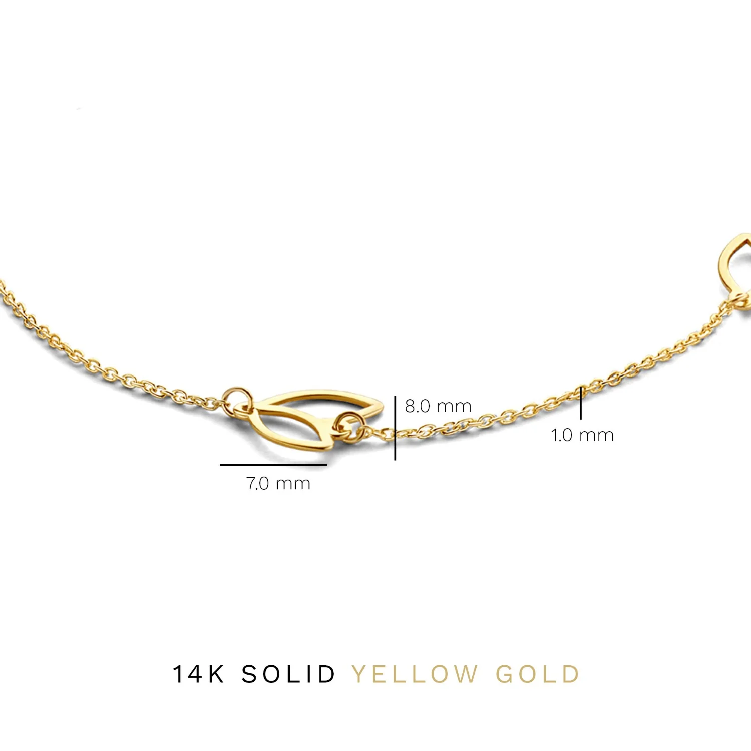 Isabel Bernard Cadeau d'Isabel 14 Karat Gold Halskette und Armband Geschenkset IB90187 - Image 9