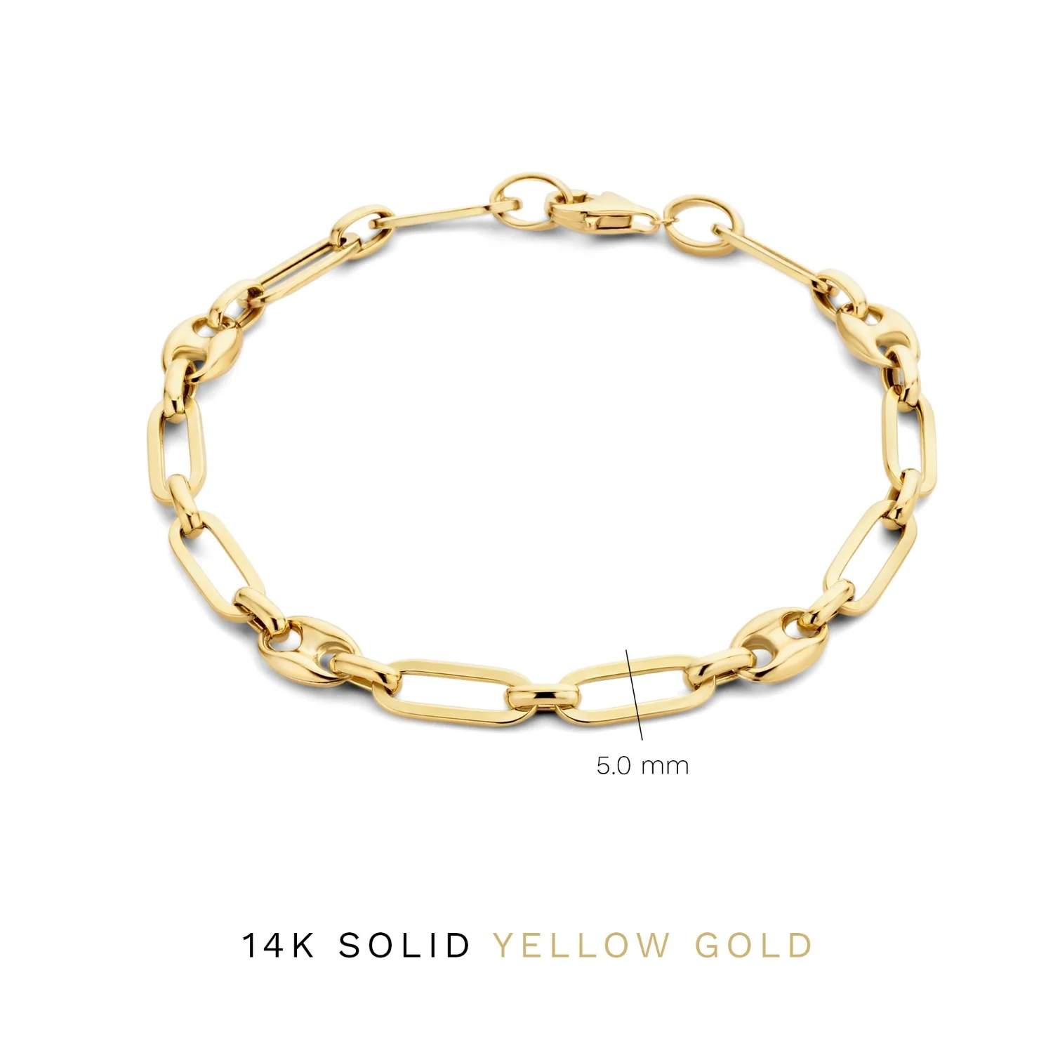Isabel Bernard Cadeau d'Isabel 14 Karat Gold Halskette und Armband Geschenkset mit Ketten IB90181 - Image 9