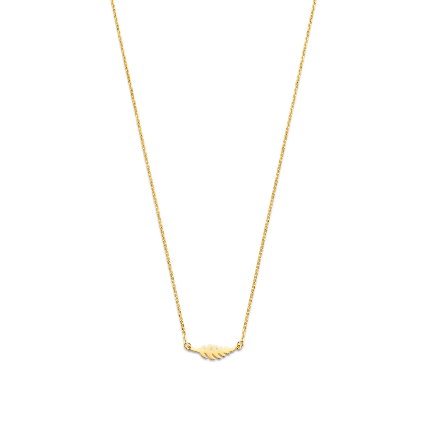 Isabel Bernard Cadeau d'Isabel 14 Karat Gold Halskette und Ohrstecker Geschenkset mit Feder IB90186 - Image 4