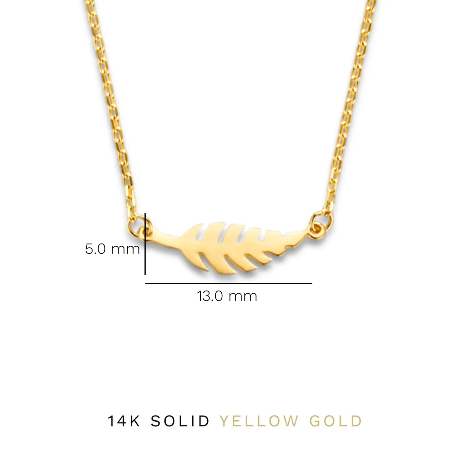 Isabel Bernard Cadeau d'Isabel 14 Karat Gold Halskette und Ohrstecker Geschenkset mit Feder IB90186 - Image 8