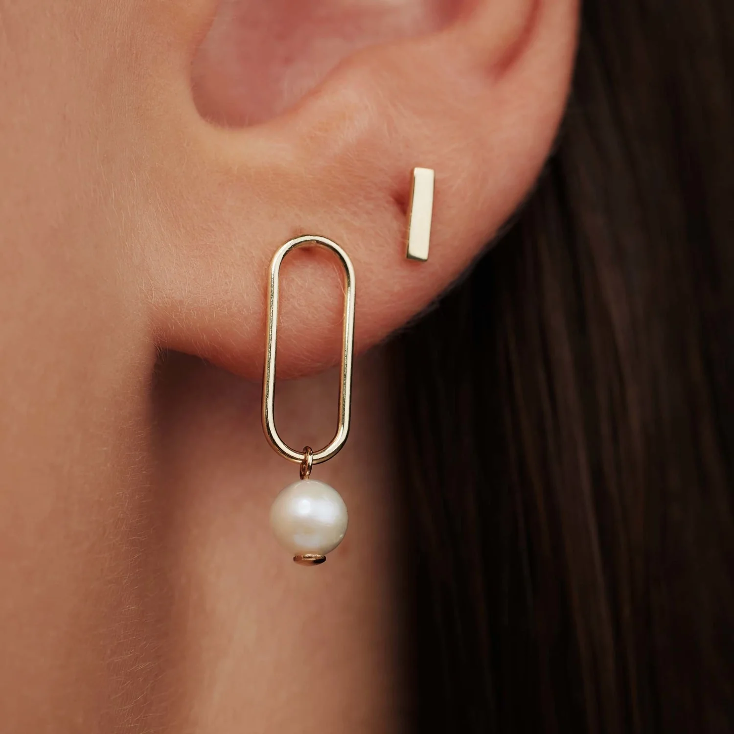 Isabel Bernard Cadeau d'Isabel 14 Karat Gold Halskette und Ohrstecker Geschenkset mit Süßwasserperlen IB90182 - Image 3