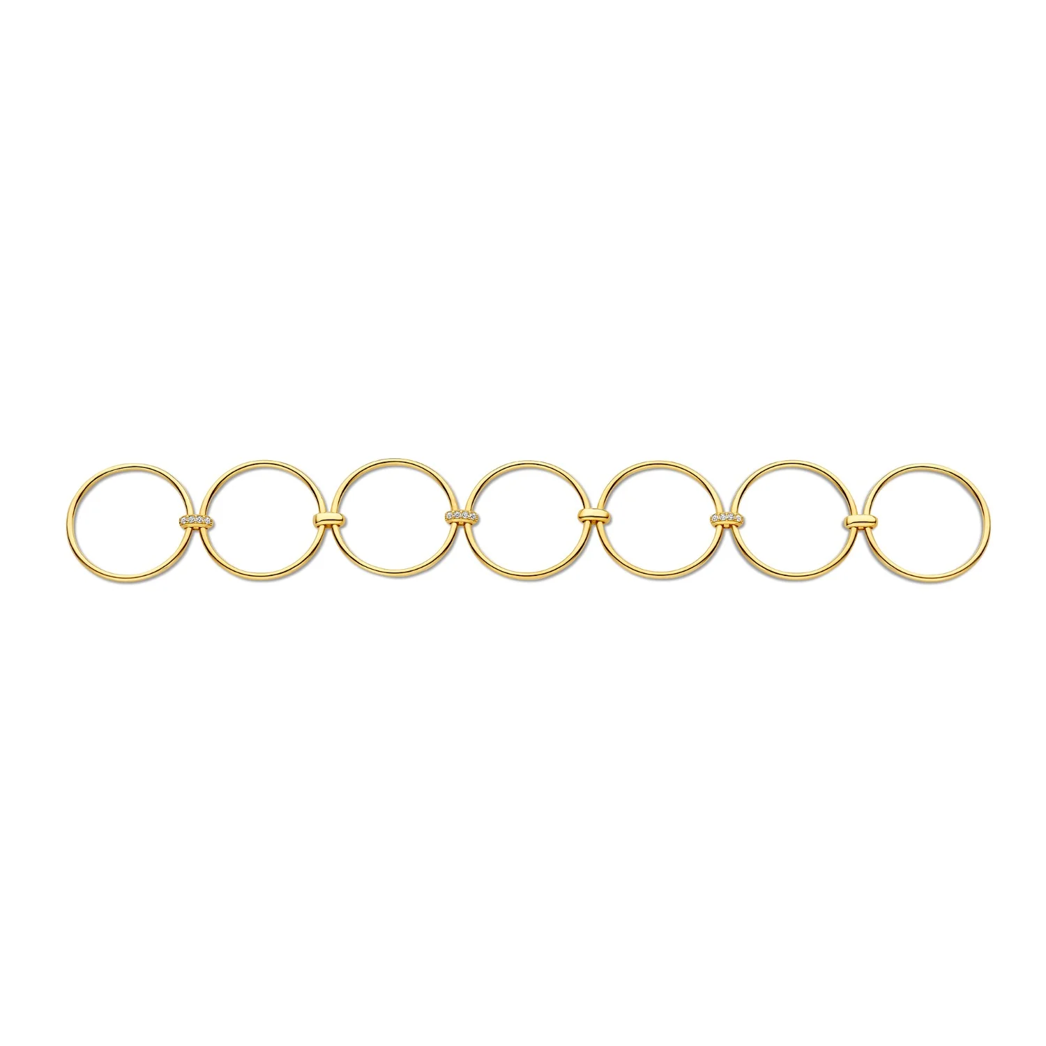 Isabel Bernard Cour d'Honneur Adora 14 karat golden 7-piece multiring with zirkonia stones IB330107-52 - Image 6