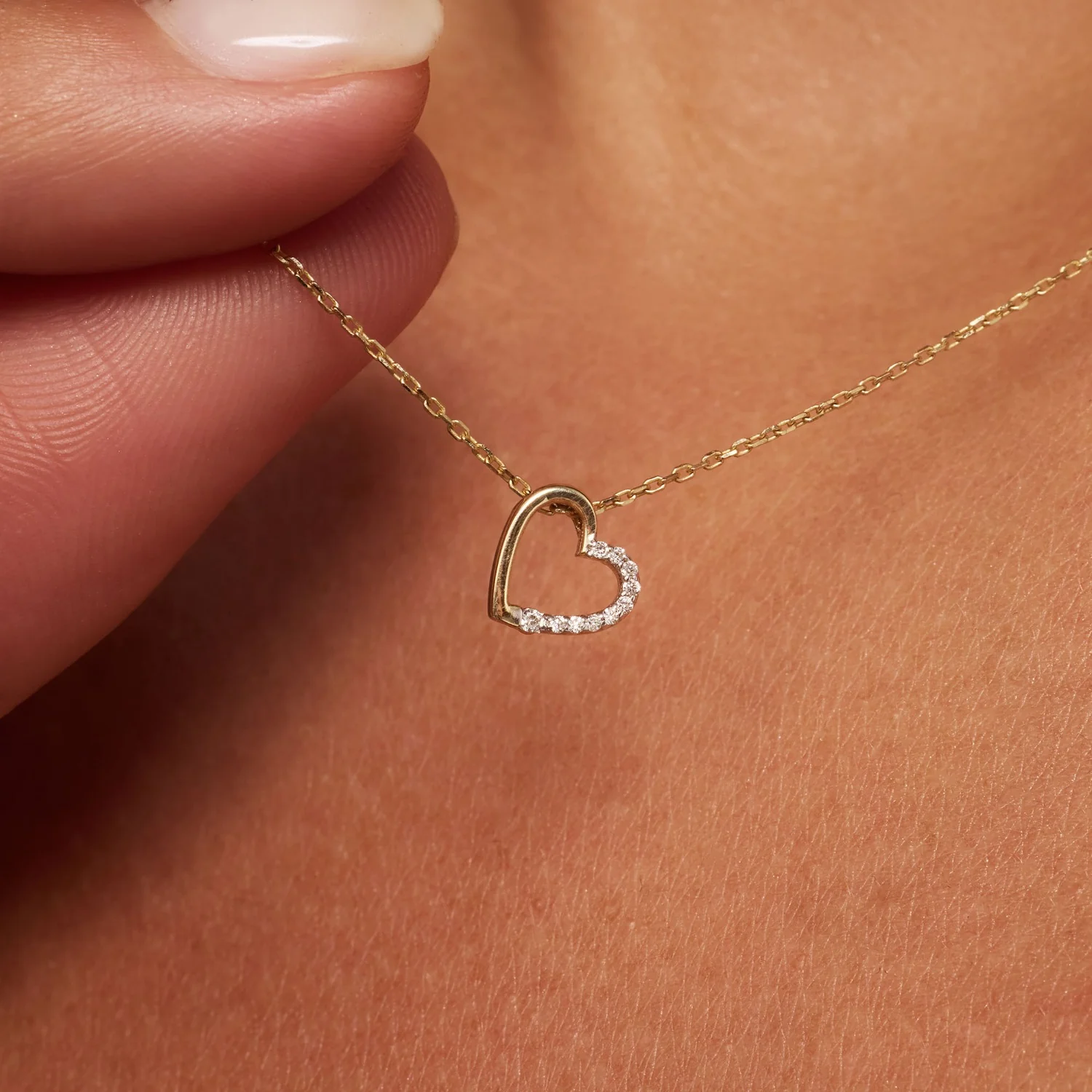 Isabel Bernard De la Paix Léna 14 Karat Goldkette mit Diamant 0.03 ct IBD350029 - Image 2