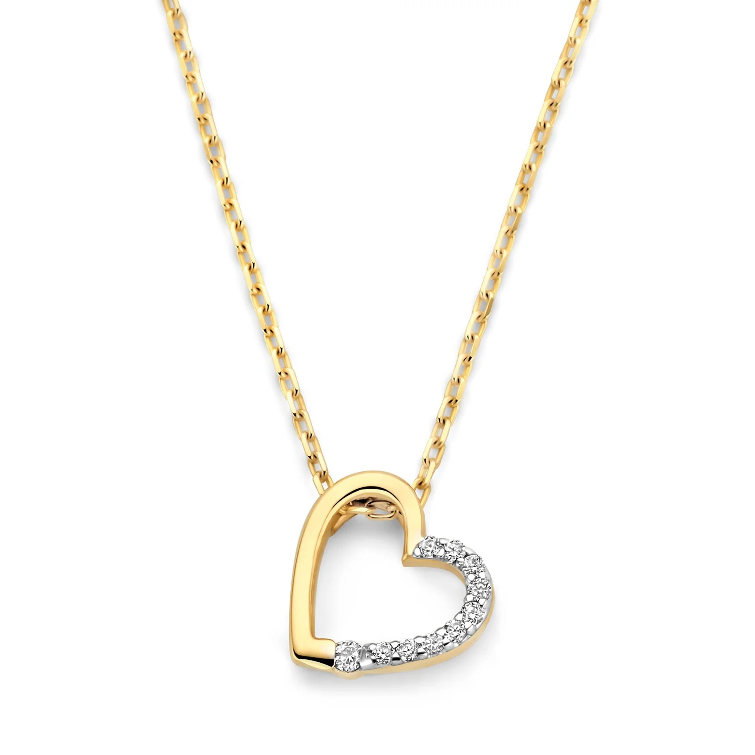Isabel Bernard De la Paix Léna 14 Karat Goldkette mit Diamant 0.03 ct IBD350029 - Image 5