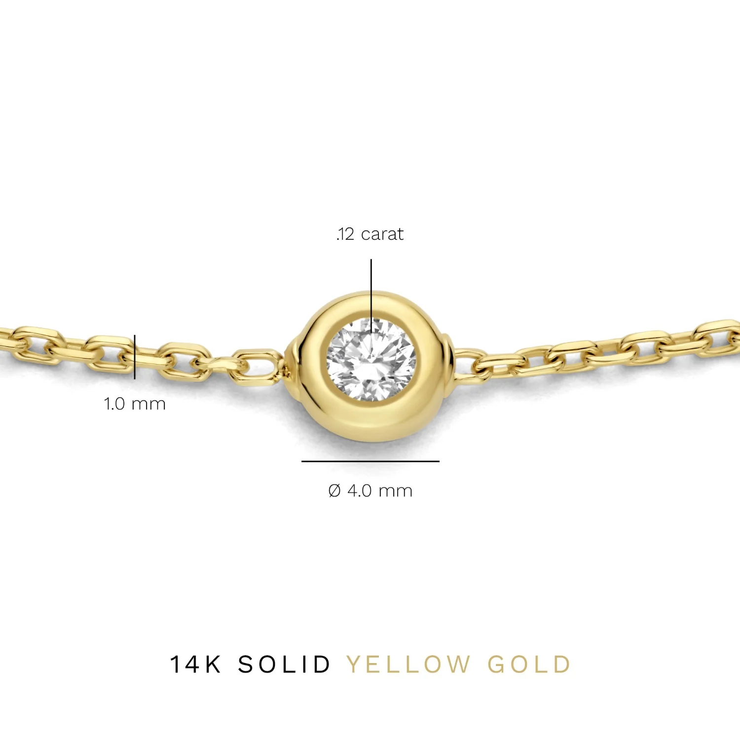 Isabel Bernard De la Paix Alfie 14 Karat | Gold Armband | Diamant 0.12 Karat | IBD320001 - Image 7