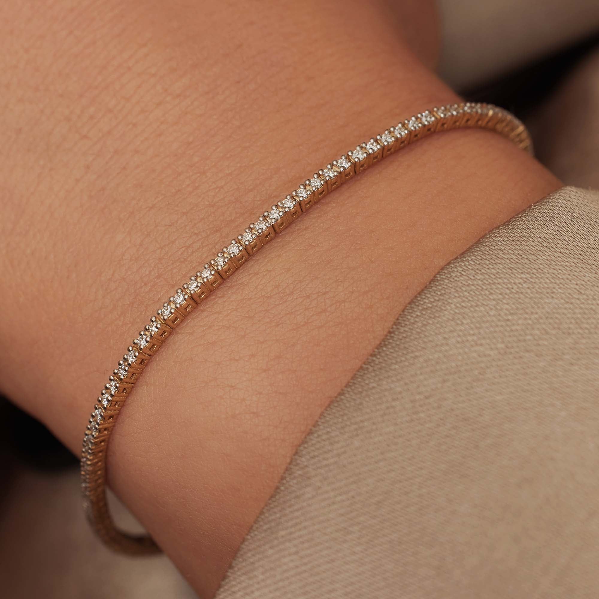Isabel Bernard De la Paix Madeline 14 Karat | Gold Tennis Armband | Diamant 1.08 Karat | IBD320005 - Image 3