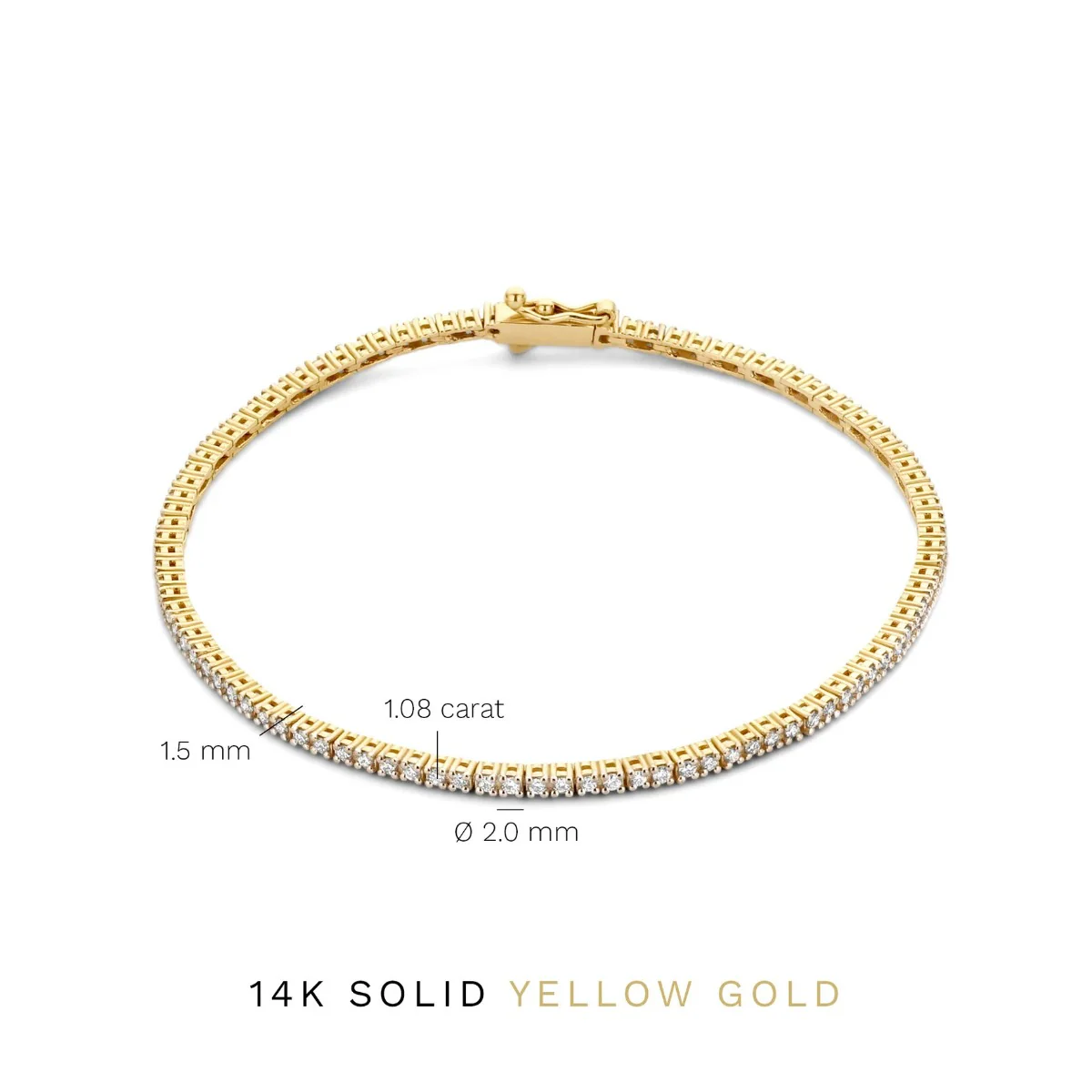 Isabel Bernard De la Paix Madeline 14 Karat | Gold Tennis Armband | Diamant 1.08 Karat | IBD320005 - Image 8