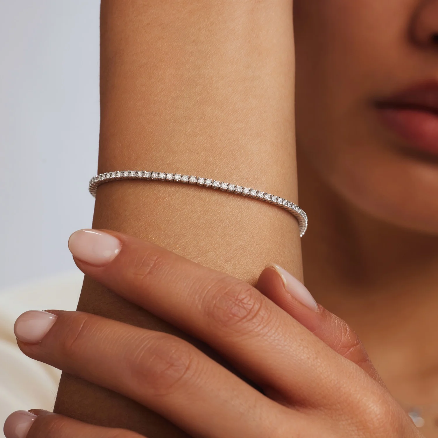 Isabel Bernard De la Paix Madeline 14 Karat | Weißgold Tennis Armband | Diamant 1.08 Karat | IBD320006 - Image 3