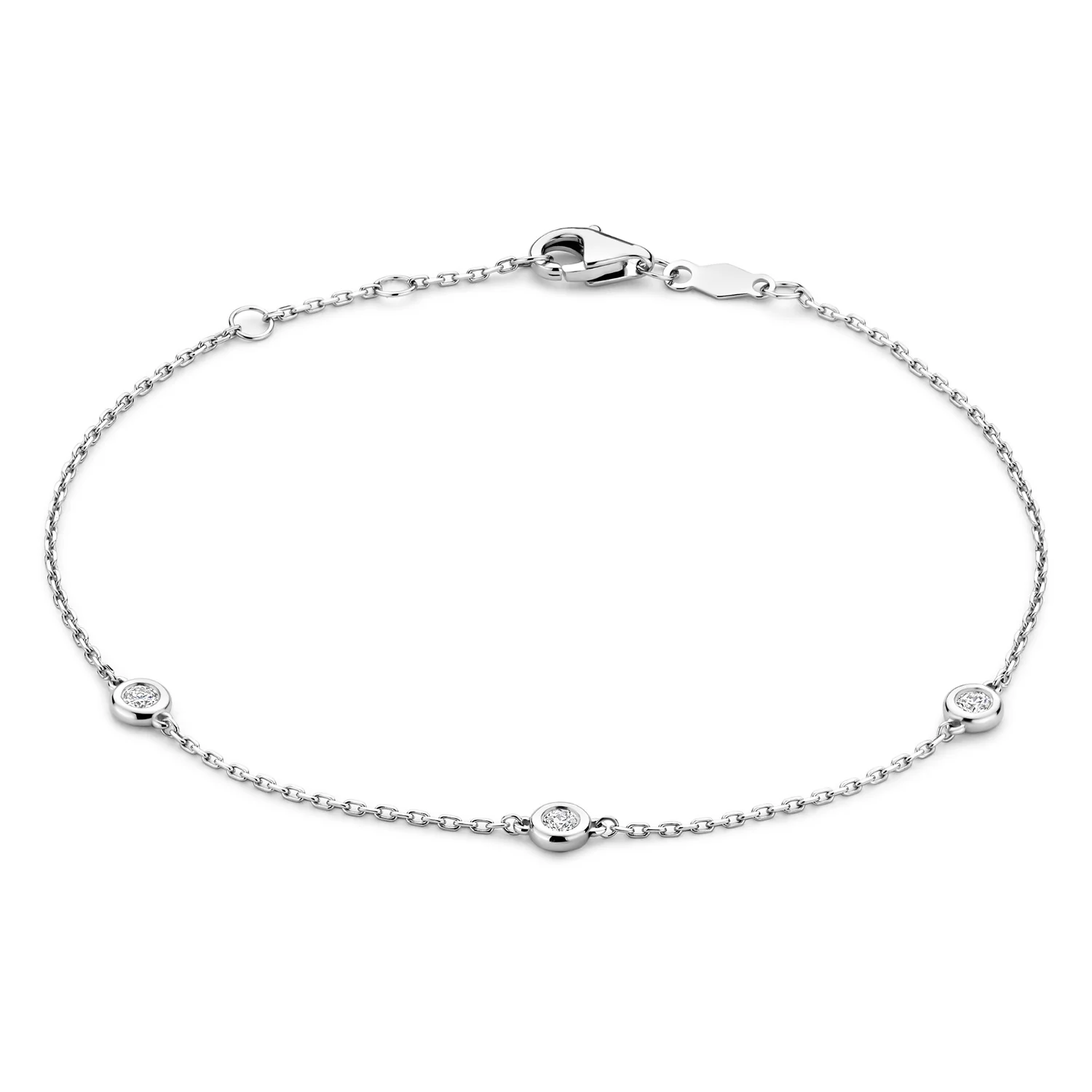 Isabel Bernard De la Paix Alfie 14 Karat | Weißgold Armband | Diamant 0.12 Karat | IBD320003