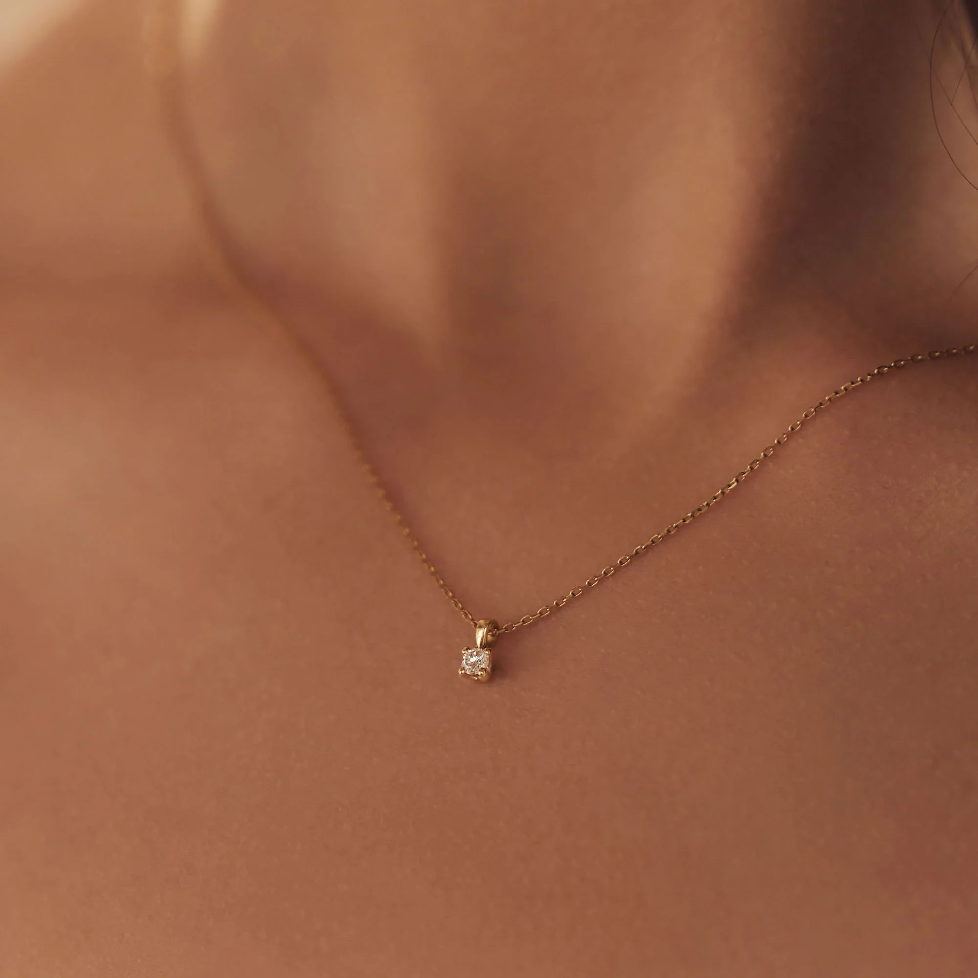 Isabel Bernard De la Paix Celesse 14 Karat | Gold Halskette | Diamant 0.07 Karat | IBD350002 - Image 3