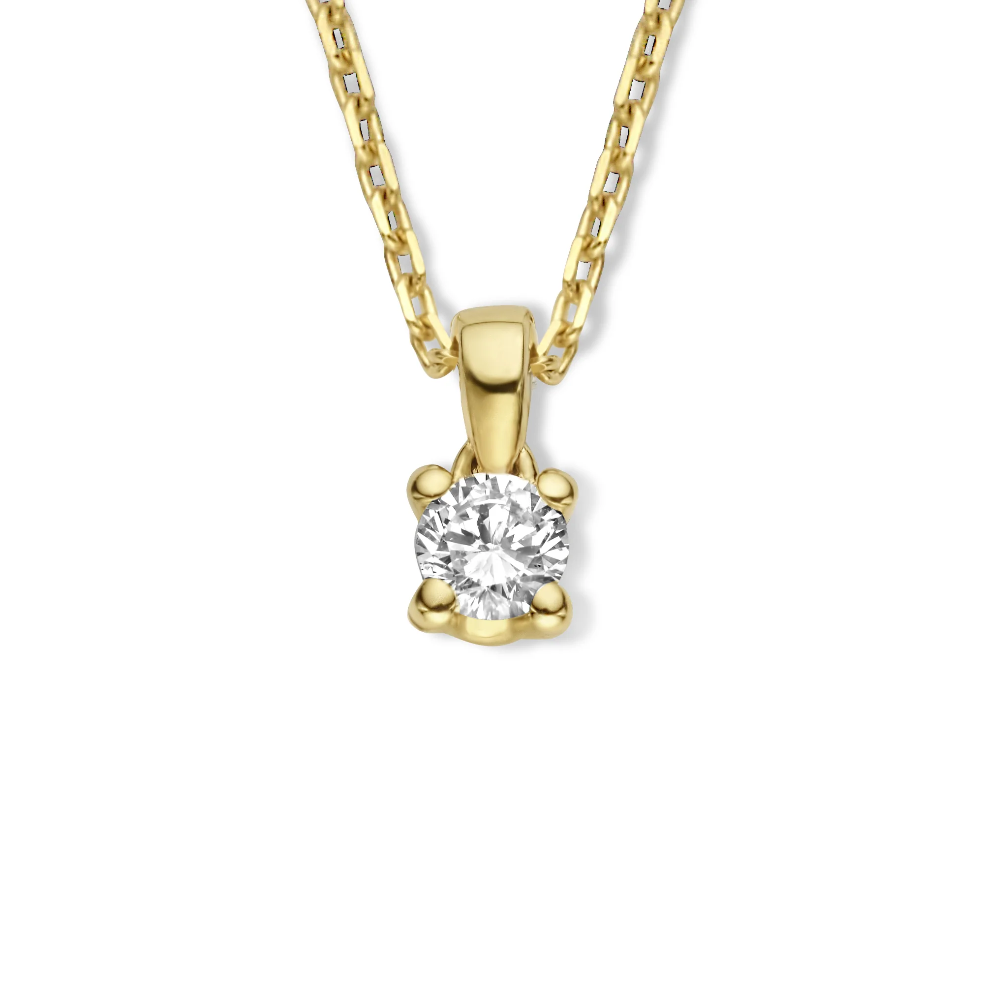 Isabel Bernard De la Paix Celesse 14 Karat | Gold Halskette | Diamant 0.07 Karat | IBD350002 - Image 4