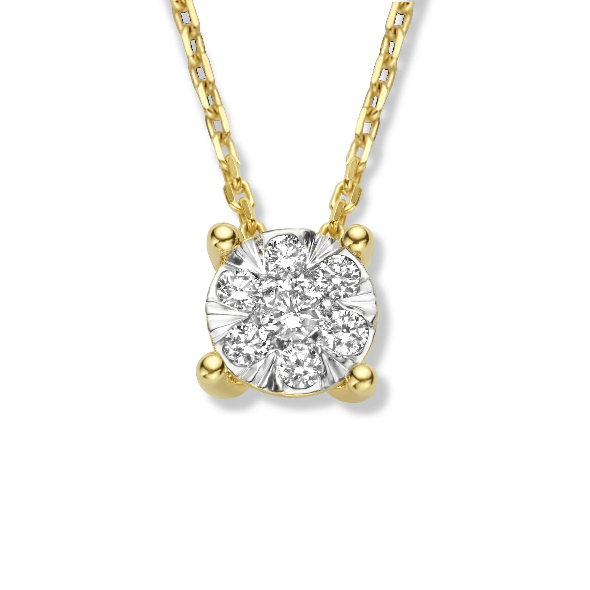 Isabel Bernard De la Paix Hanaé 14 Karat | Gold Halskette | Diamant 0.14 Karat | IBD350008 - Image 6