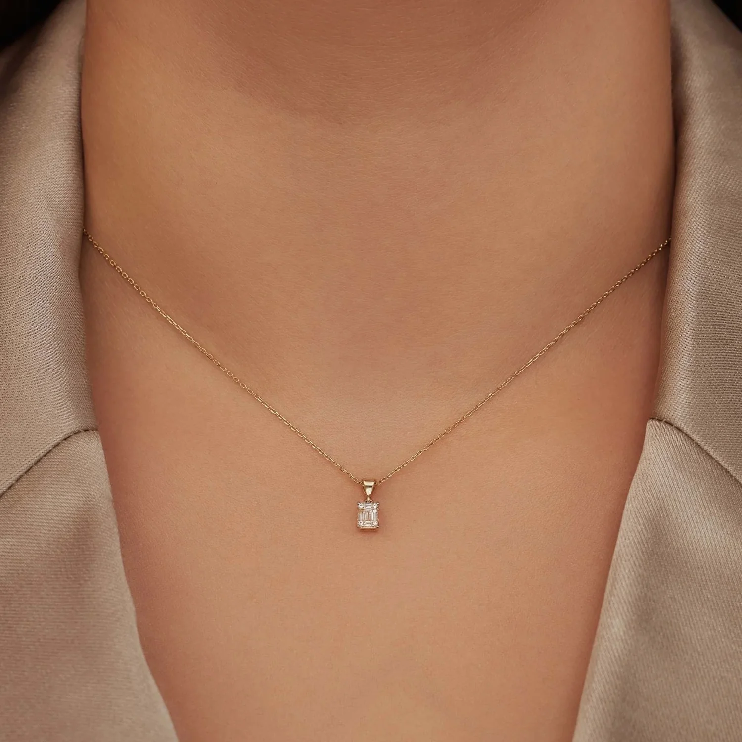 Isabel Bernard De la Paix Maxime 14 Karat | Gold Halskette | Diamant 0.11 Karat | IBD350017 - Image 2