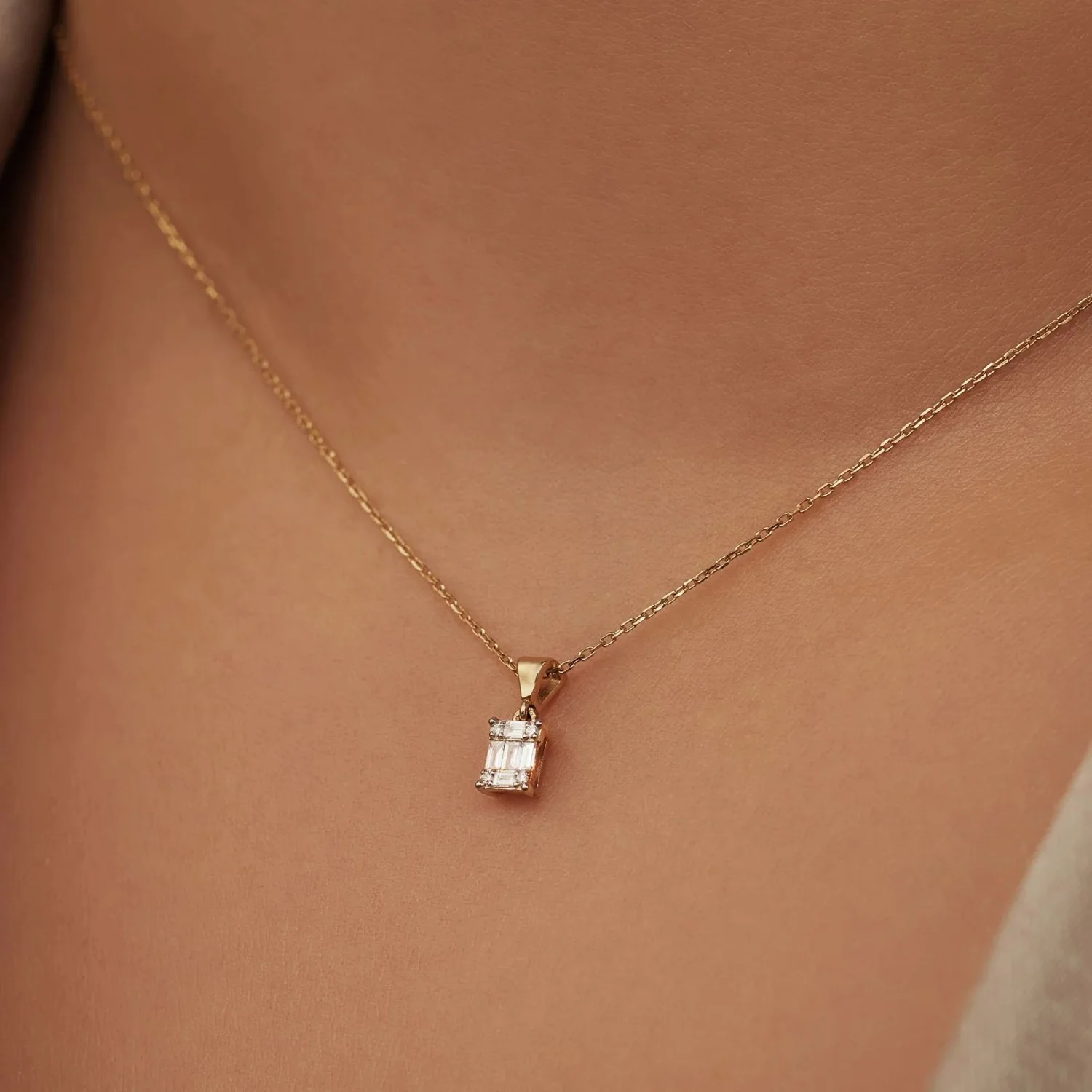 Isabel Bernard De la Paix Maxime 14 Karat | Gold Halskette | Diamant 0.11 Karat | IBD350017 - Image 3