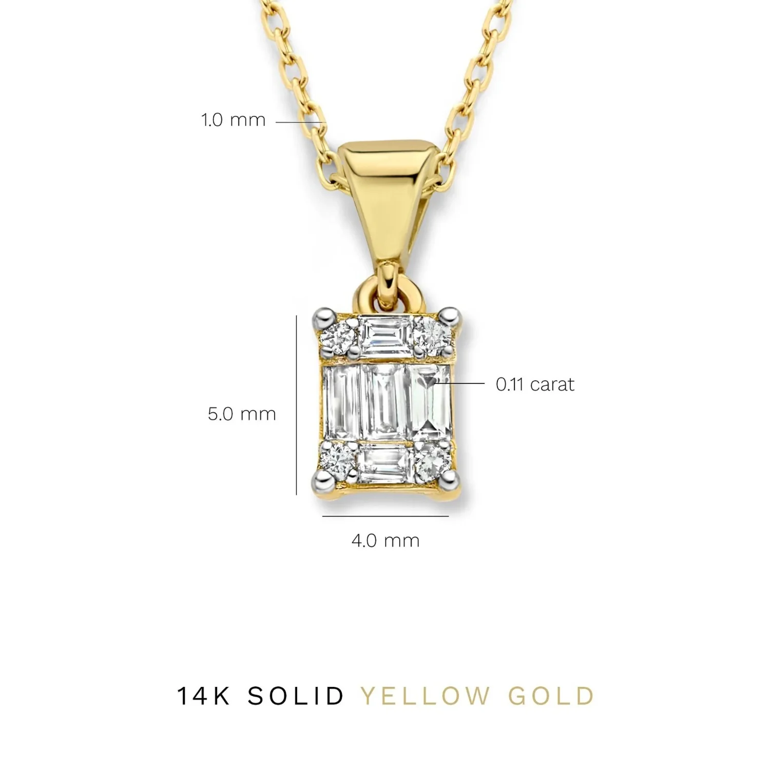Isabel Bernard De la Paix Maxime 14 Karat | Gold Halskette | Diamant 0.11 Karat | IBD350017 - Image 9
