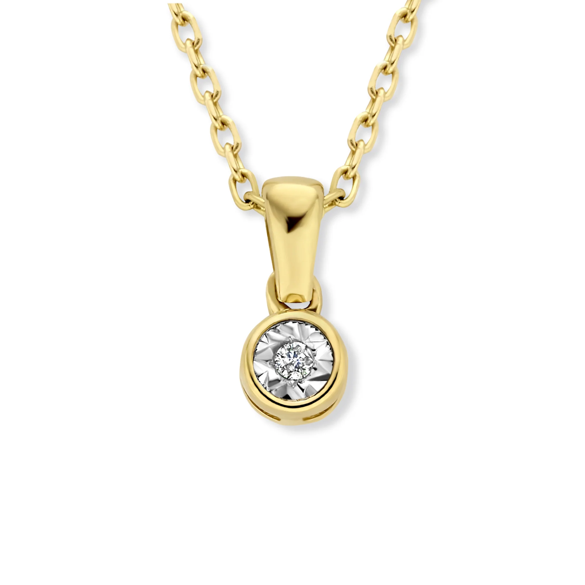 Isabel Bernard De La Paix Inaya 14 Karat | Gold Halskette | Diamant 0.01 Karat | IBD350021 - Image 6