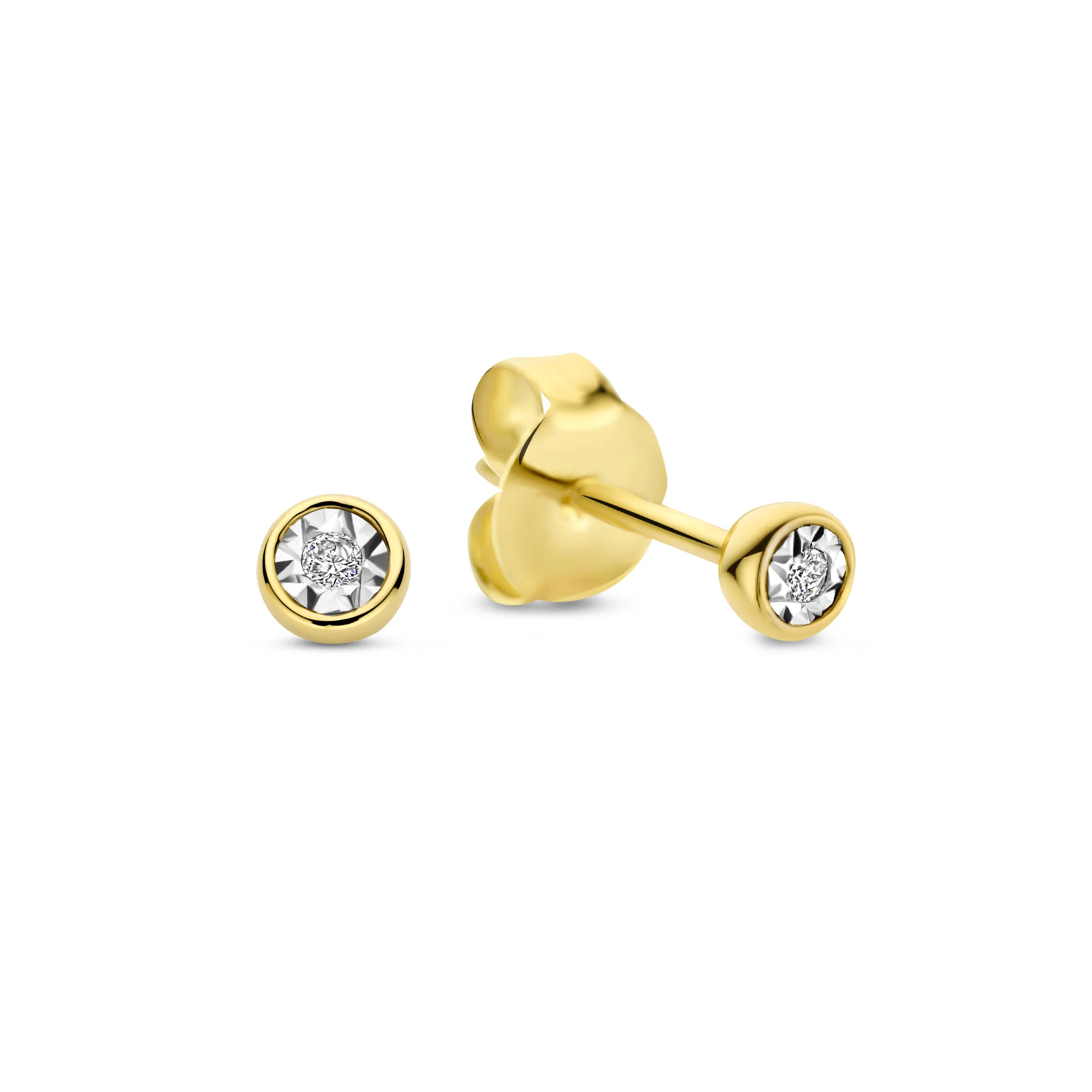 Isabel Bernard De La Paix Inaya 14 Karat | Gold Ohrstecker | Diamant 0.02 Karat | IBD360024