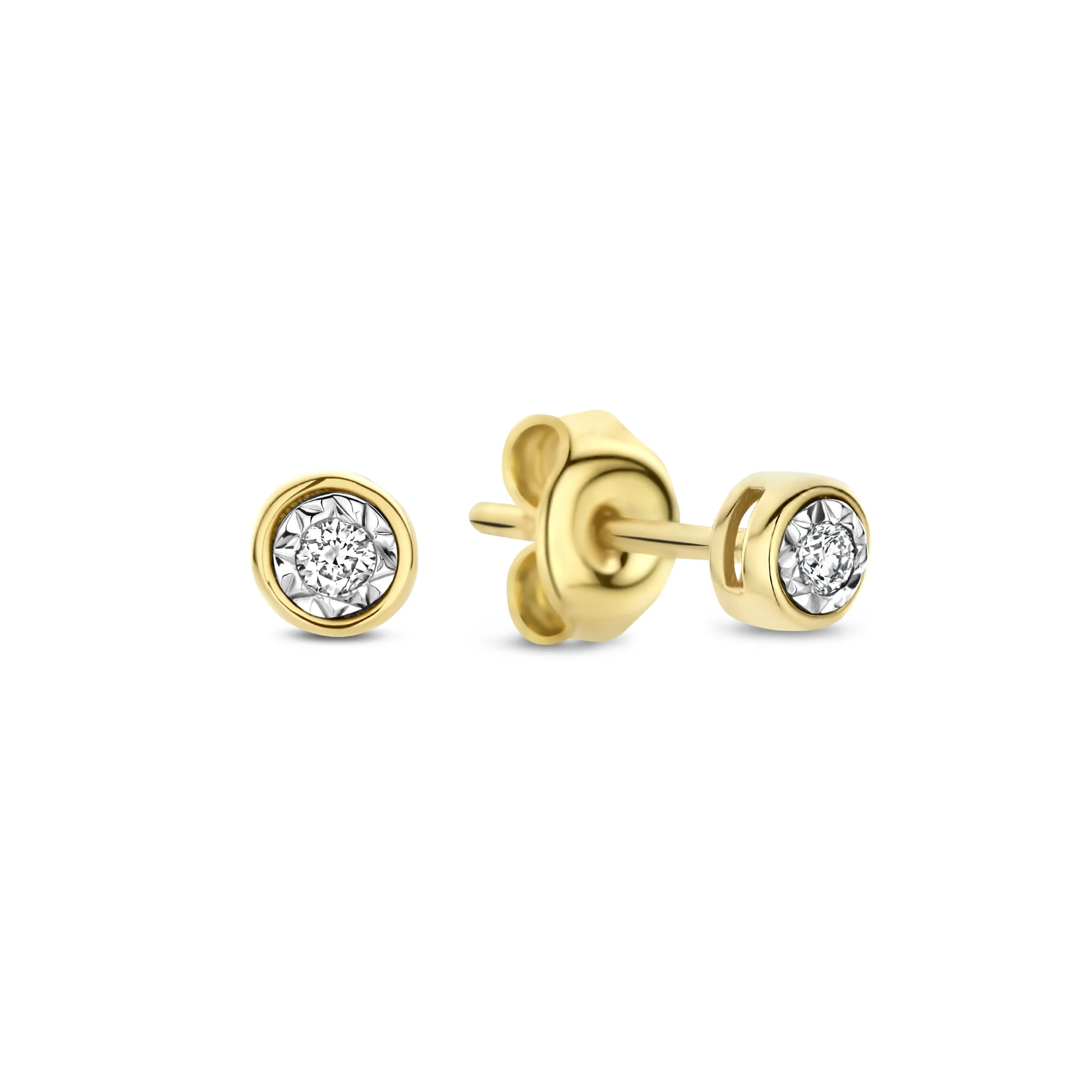 Isabel Bernard De La Paix Inaya 14 Karat | Gold Ohrstecker | Diamant 0.04 Karat | IBD360026
