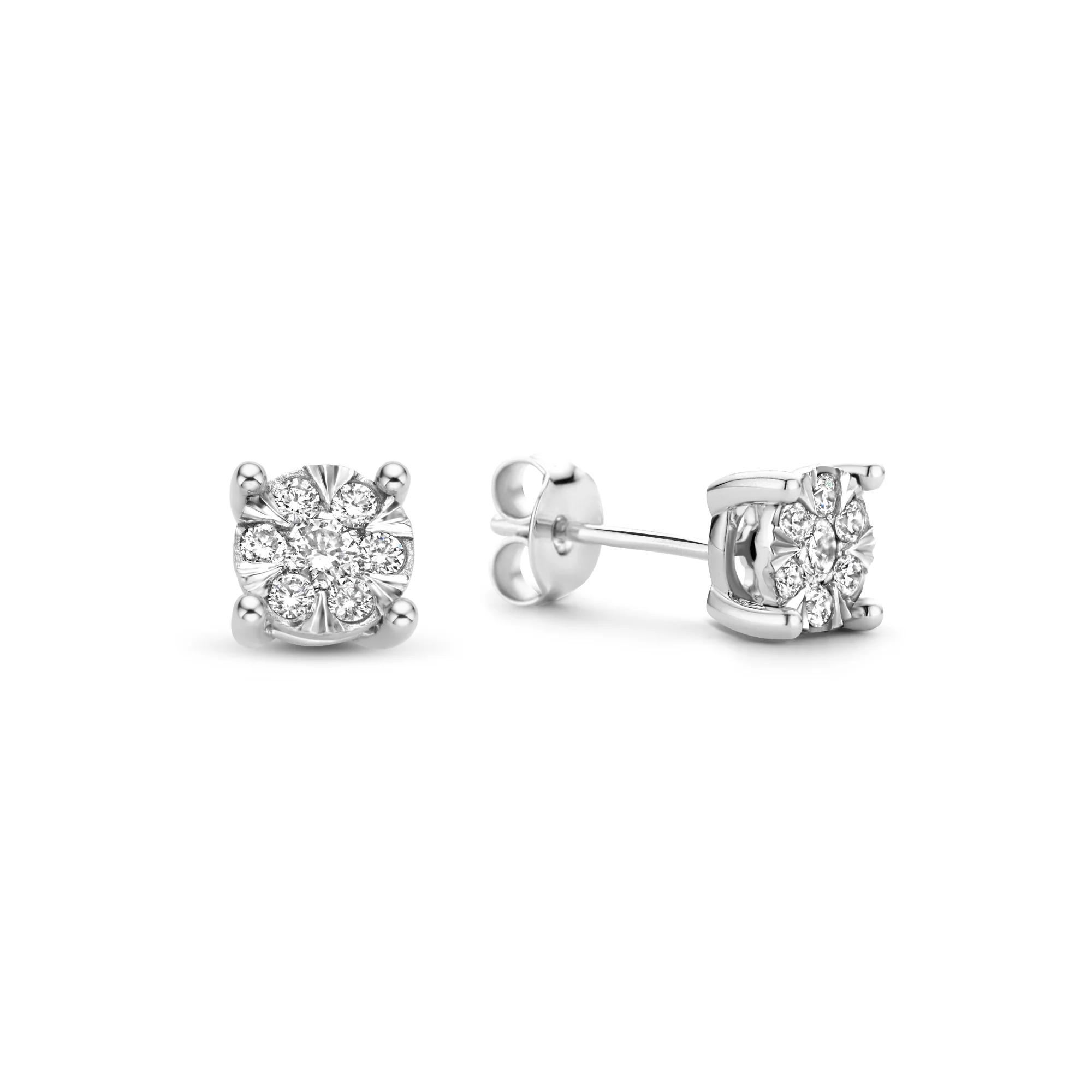Isabel Bernard De la Paix Hanaé 14 Karat | Weißgold Ohrstecker | Diamant 0.28 Karat | IBD360014