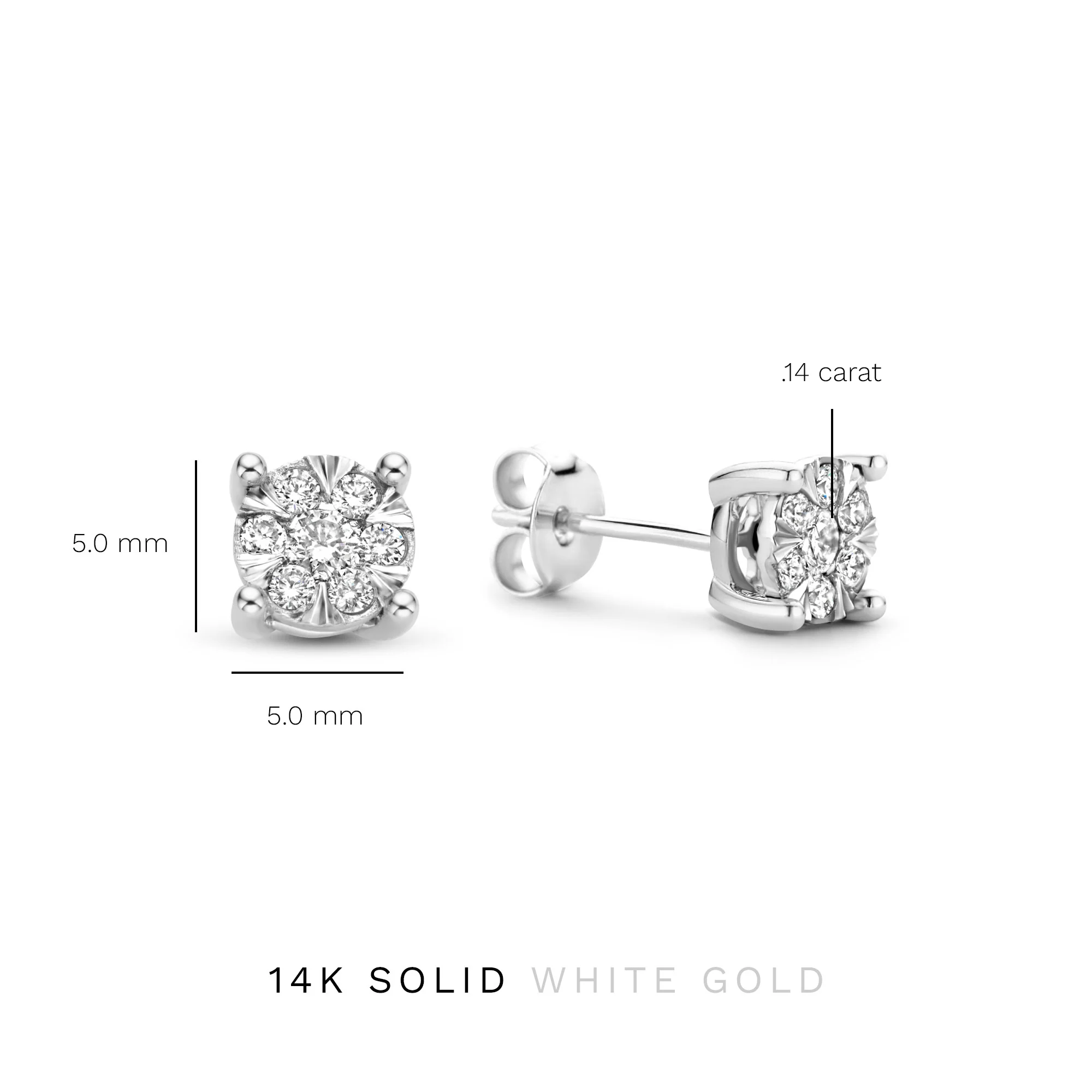 Isabel Bernard De la Paix Hanaé 14 Karat | Weißgold Ohrstecker | Diamant 0.28 Karat | IBD360014 - Image 5
