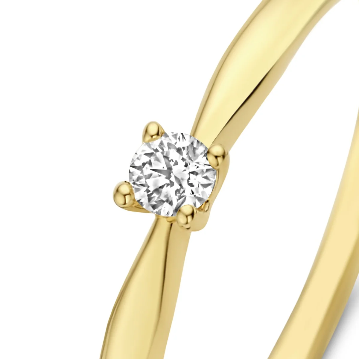 Isabel Bernard De la Paix Céline 14 Karat | Gold Ring | Diamant 0.05 Karat | IBD330001-48 - Image 7