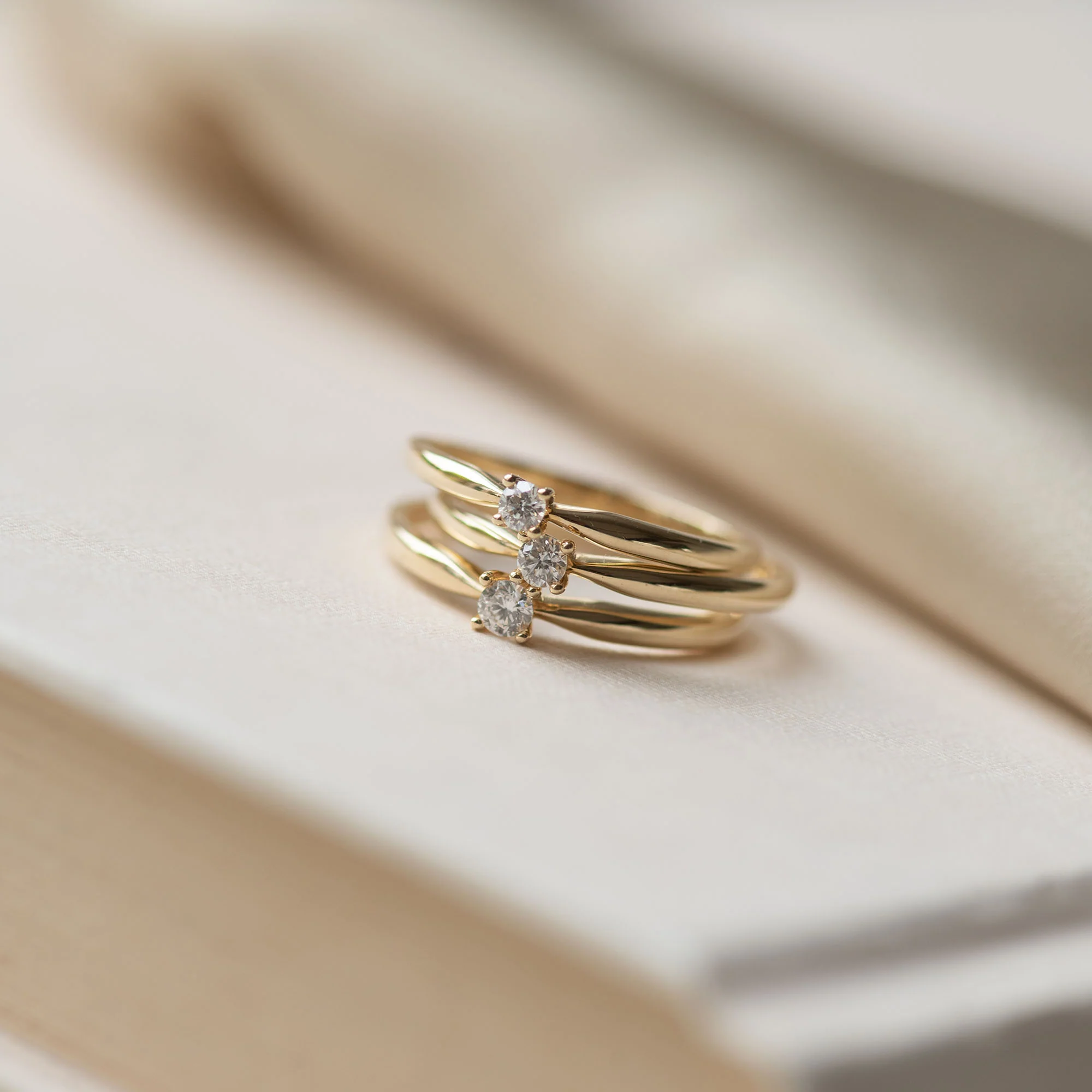 Isabel Bernard De la Paix Celesse 14 Karat | Gold Ring | Diamant 0.07 Karat | IBD330002-54 - Image 5