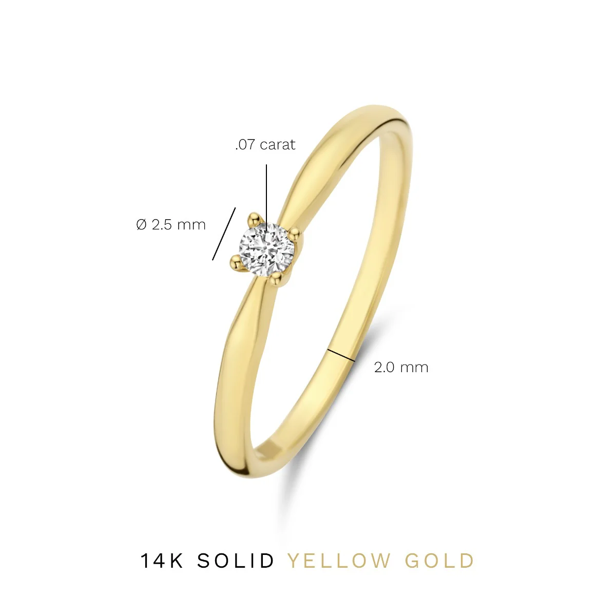 Isabel Bernard De la Paix Celesse 14 Karat | Gold Ring | Diamant 0.07 Karat | IBD330002-54 - Image 7