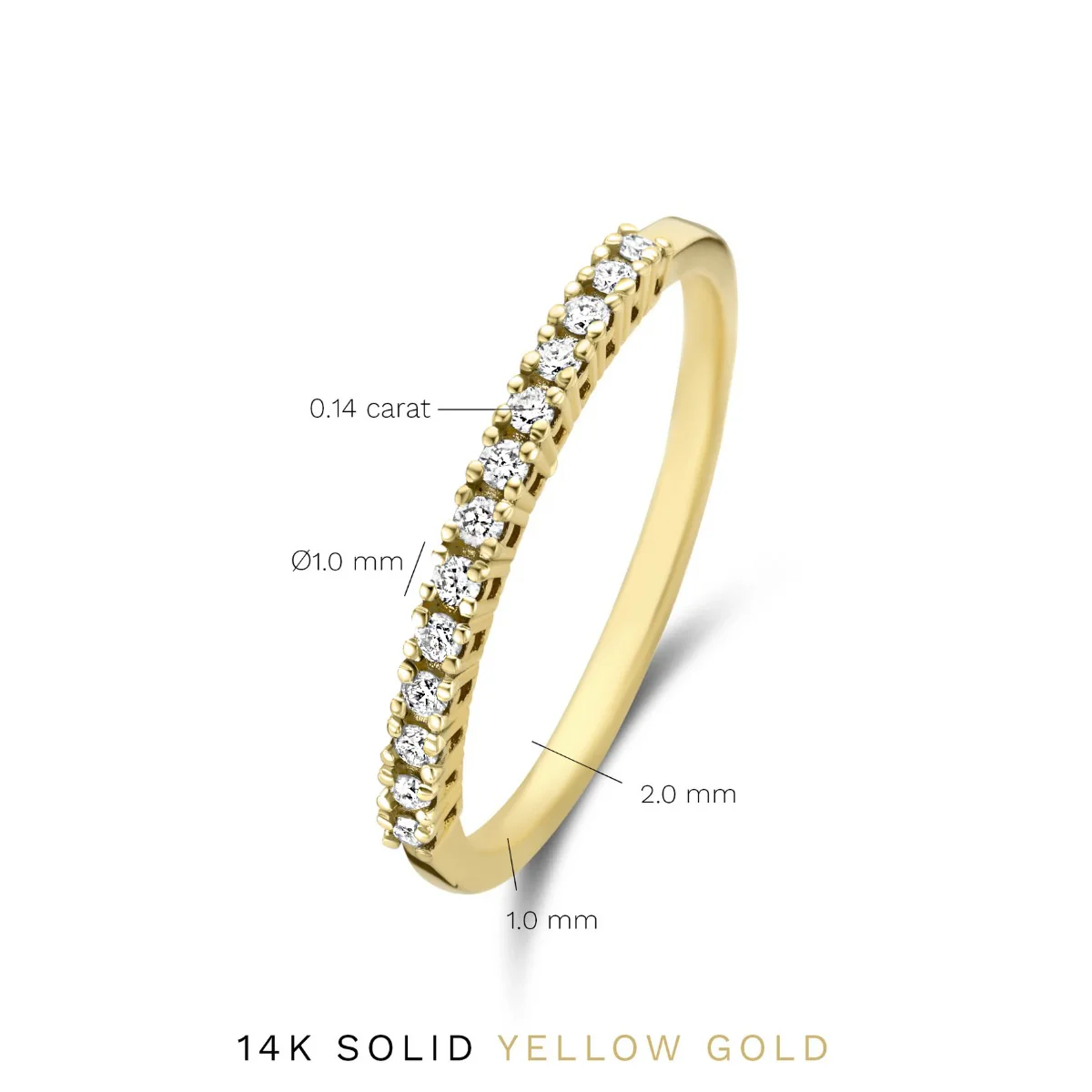 Isabel Bernard De la Paix Madeline 14 Karat Goldring mit Diamant 0.18 ct IBD330023-54 - Image 8