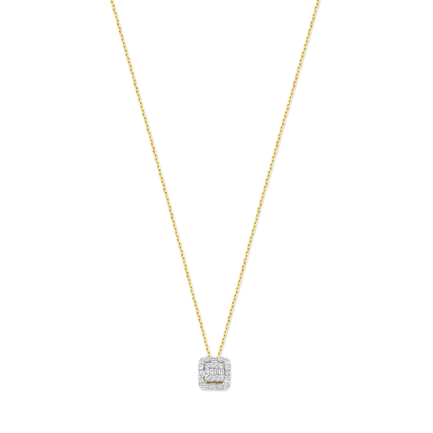 Isabel Bernard De la Paix Elena 14 Karat Goldkette mit Diamant 0.18 ct IBD350030