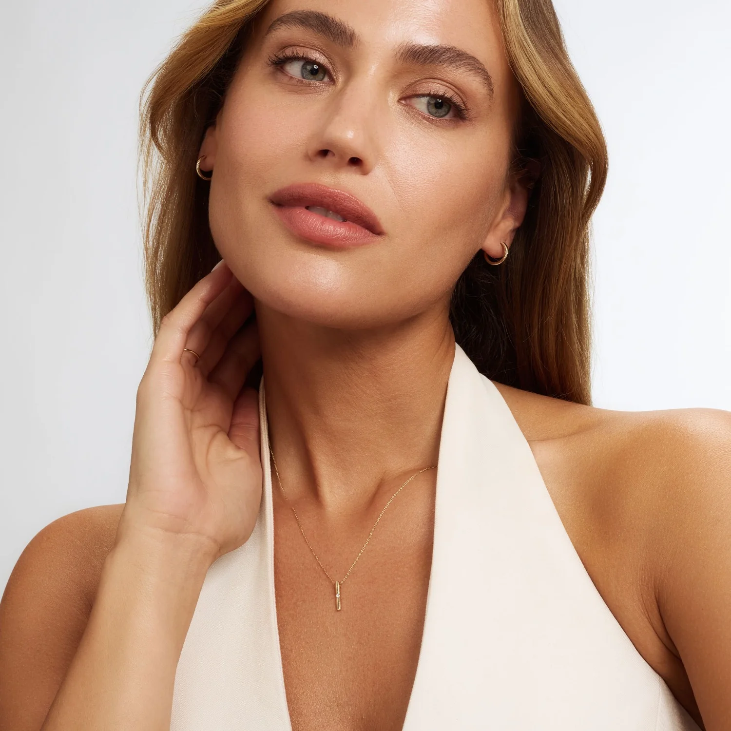 Isabel Bernard De la Paix Flavie 14 Karat gold necklace with diamond 0.03 carat IBD350027 - Image 3