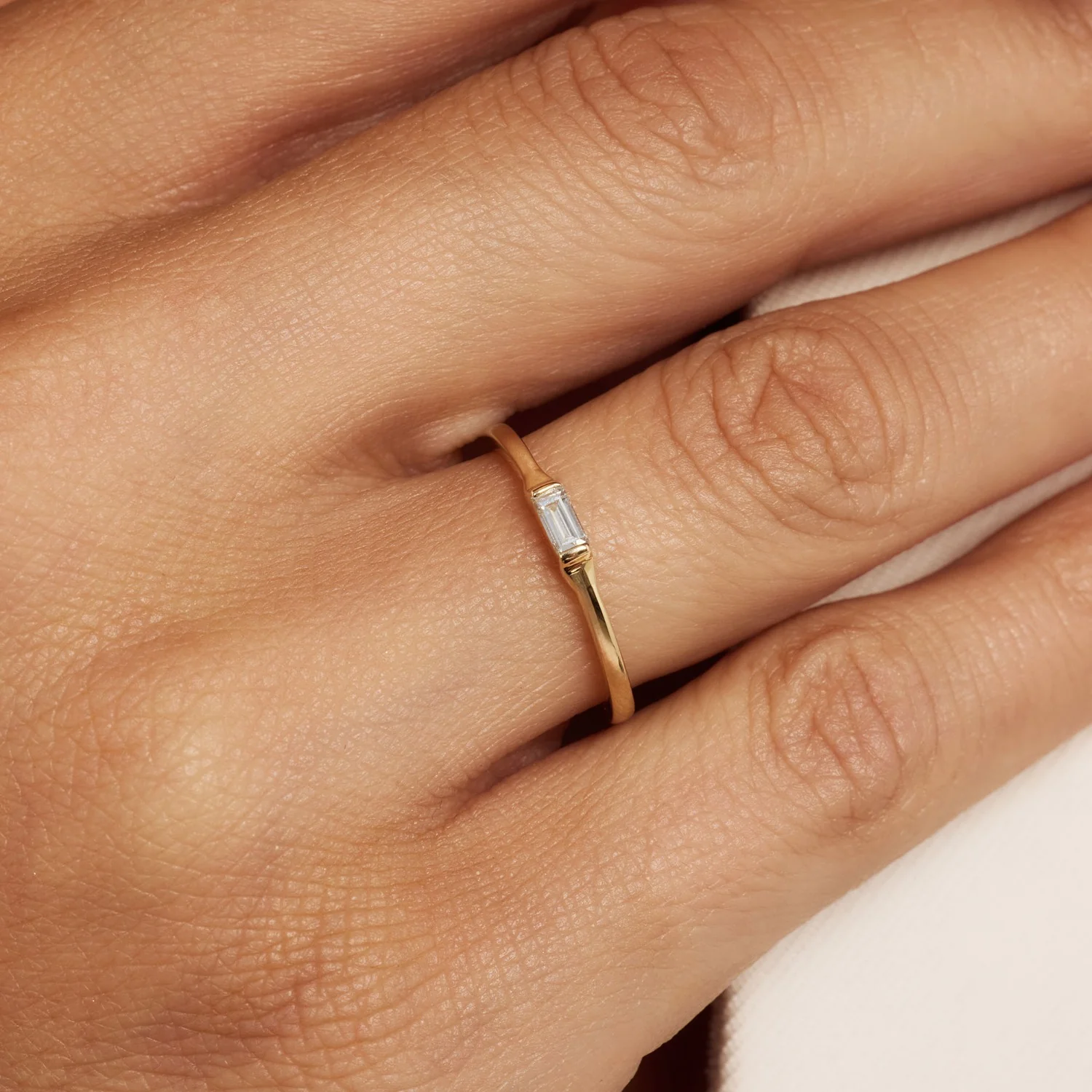 Isabel Bernard De la Paix Lucia 14 karat gold ring with diamond 0.08 carat IBD330045-50 - Image 2
