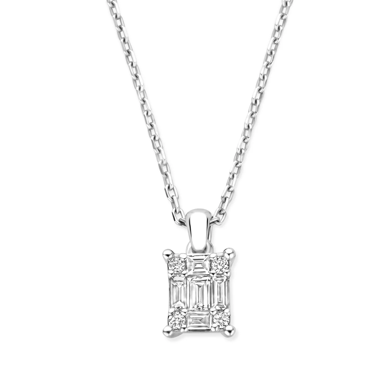 Isabel Bernard De la Paix Maxime 14 Karat Weißgoldkette mit Diamant 0.13 ct IBD350023 - Image 5