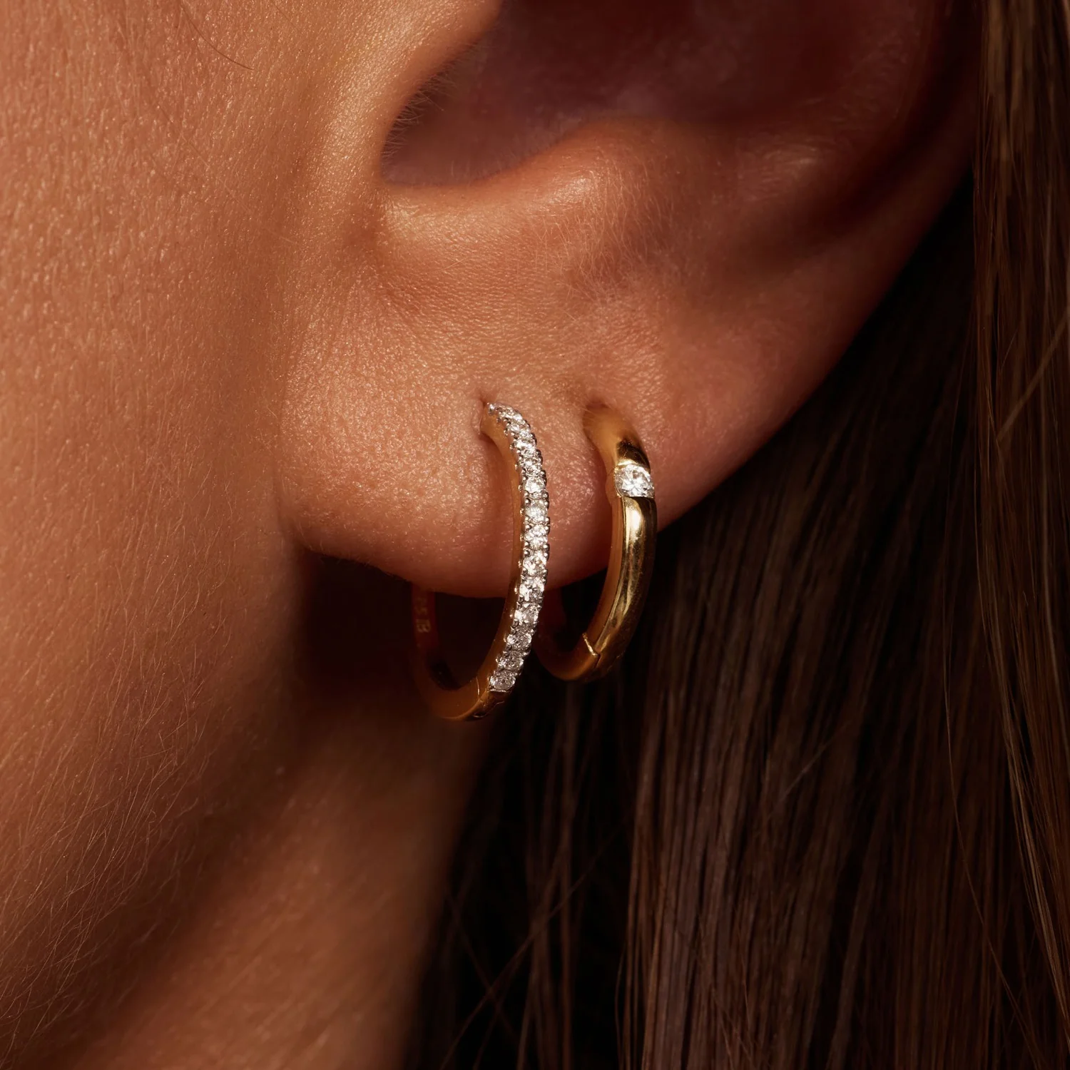 Isabel Bernard De la Paix Mia 14 Karat gold earring with diamond 0.06 carat IBD360037 - Image 5