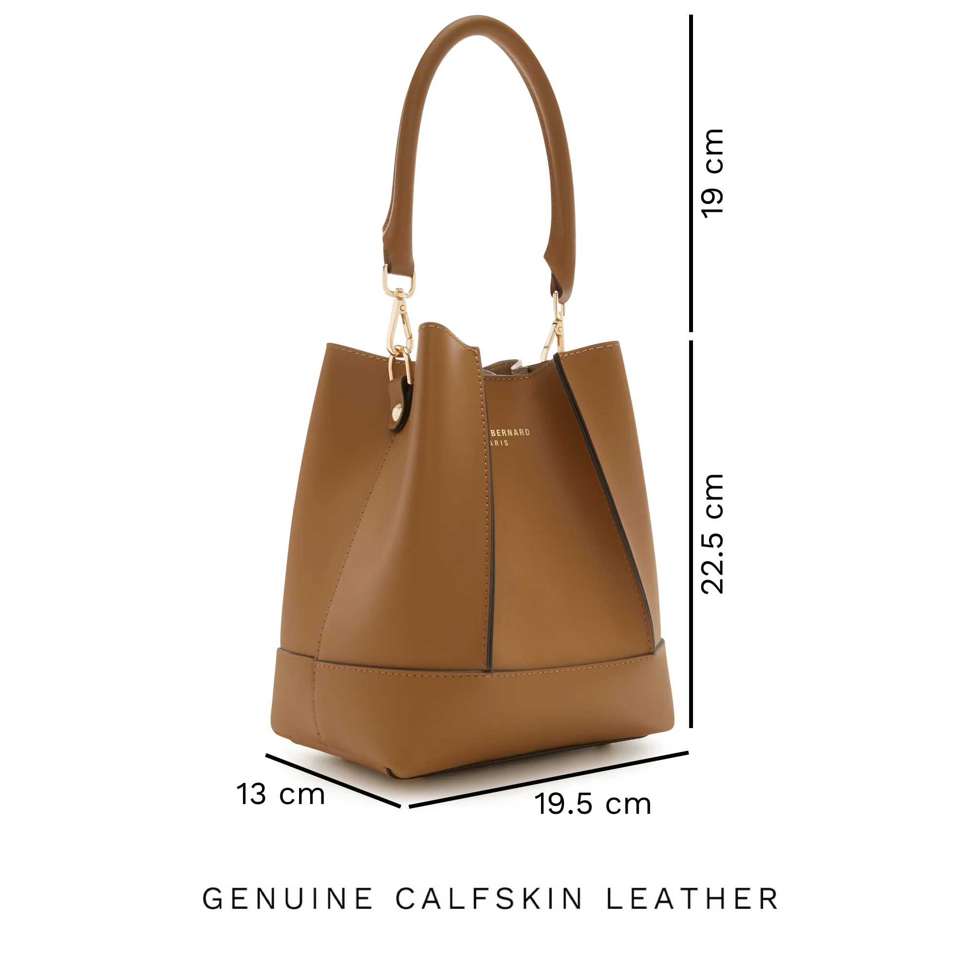 Isabel Bernard Femme Forte Minette Kamel Kalbsleder Handtasche IB21114-334 - Image 10