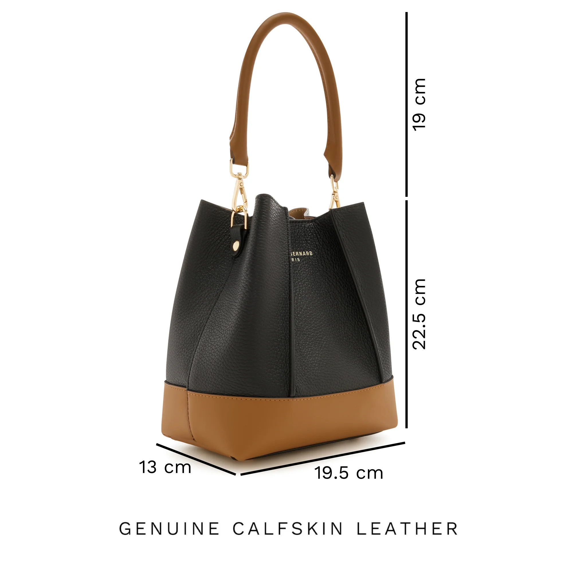 Isabel Bernard Femme Forte Minette Schwarz Kalbsleder Handtasche IB21114-001 - Image 10