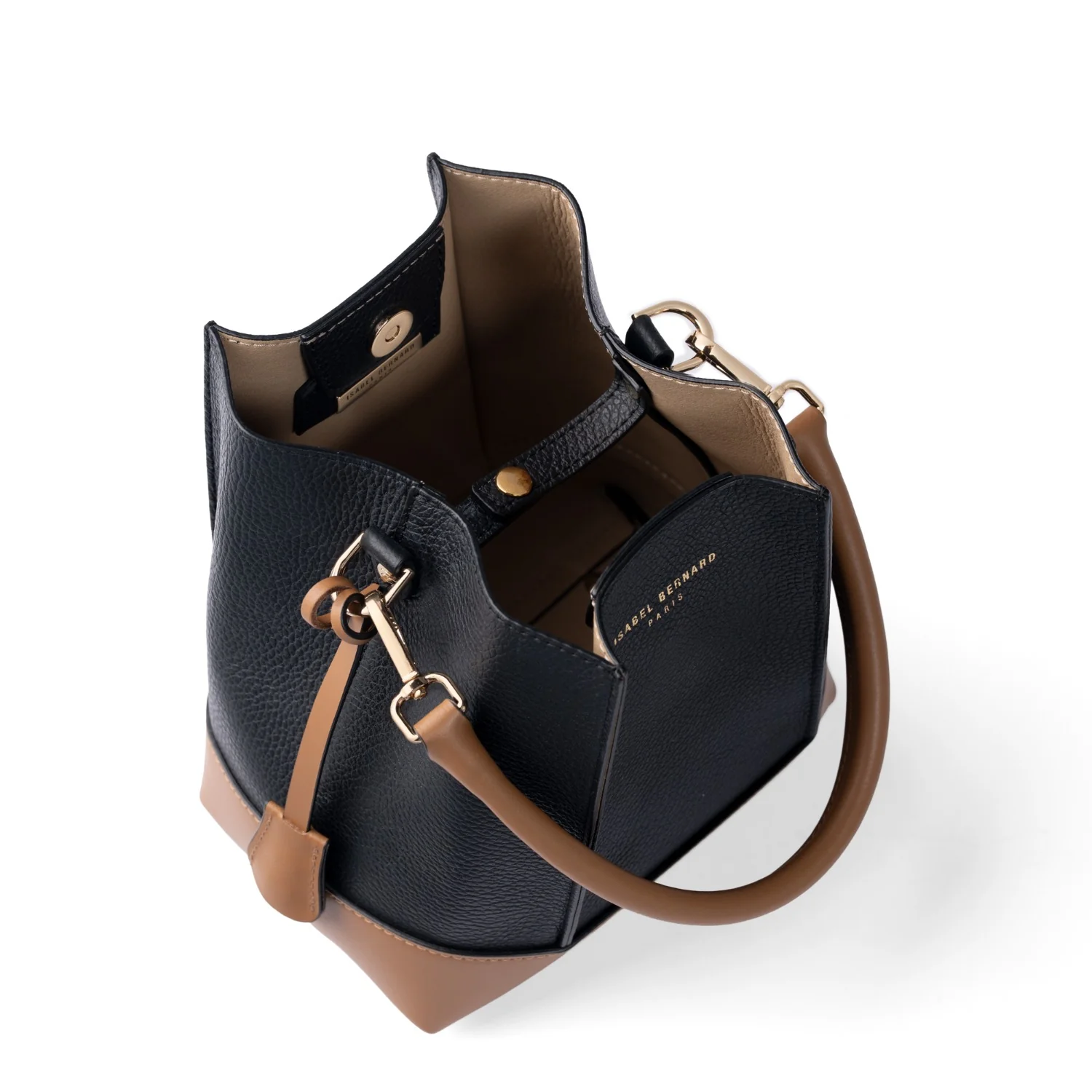 Isabel Bernard Femme Forte Minette Schwarz Kalbsleder Handtasche IB21114-001 - Image 9