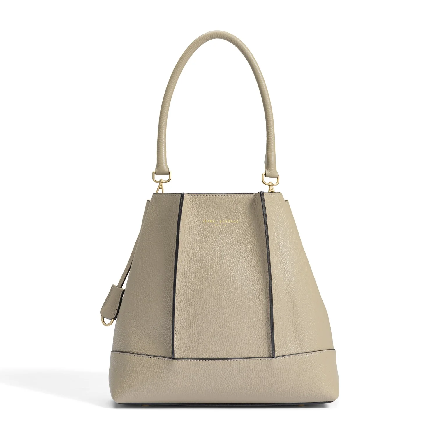 Isabel Bernard Femme Forte Macie Taupe Umhängetasche aus Kalbsleder IB25074-078