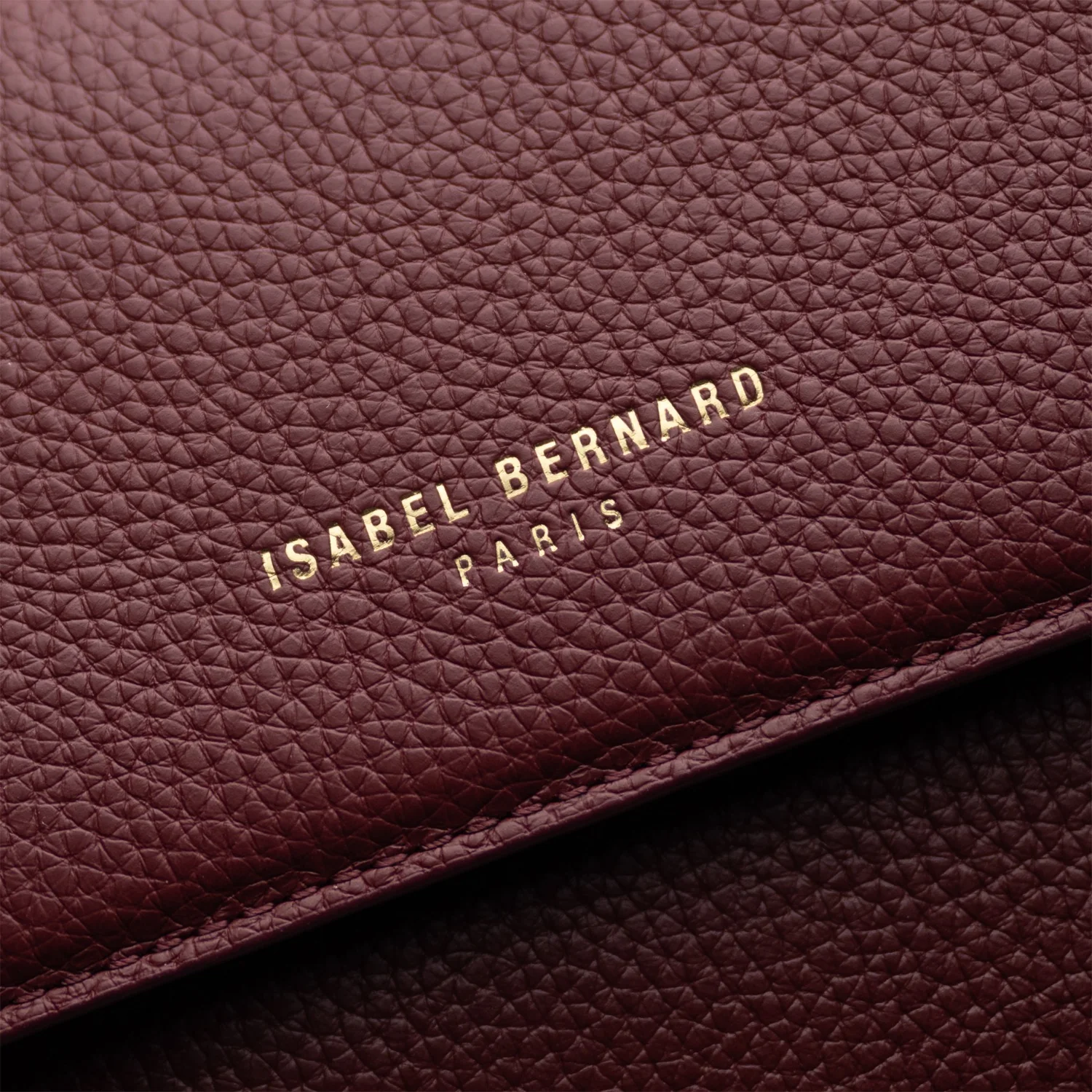 Isabel Bernard Femme Forte Heline Bordeaux Kalbsleder Handtasche IB21121 - Image 7