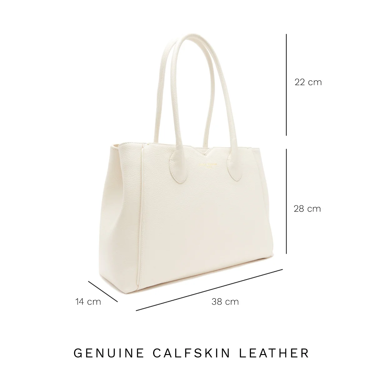 Isabel Bernard Honoré Cloe Creme Kalbsleder Handtasche IB25077 - Image 9