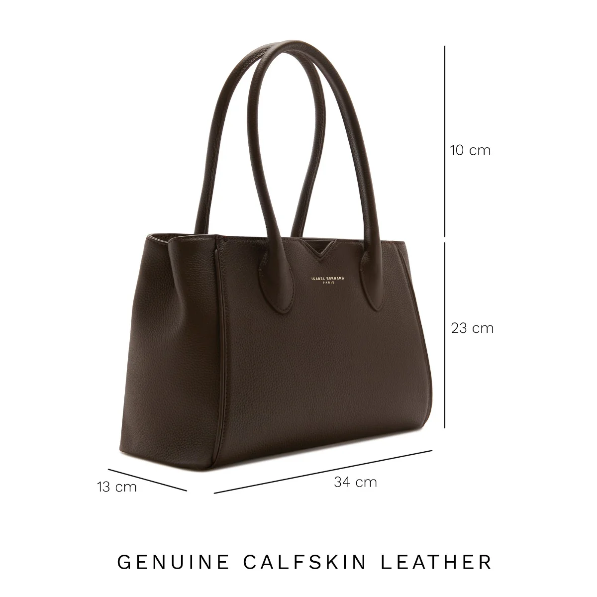 Isabel Bernard Honoré Cloe Midi Braune Kalbsleder Handtasche IB25082-031 - Image 7