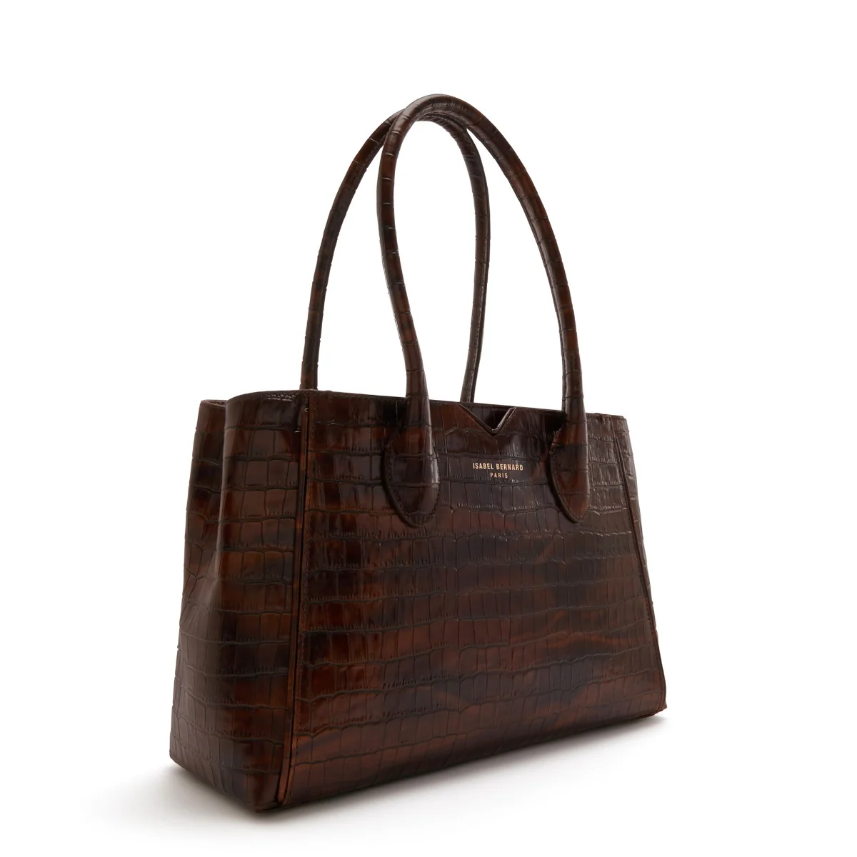 Isabel Bernard Honoré Cloe Midi Kroko Braun Kalbsleder Handtasche IB25082-230 - Image 5