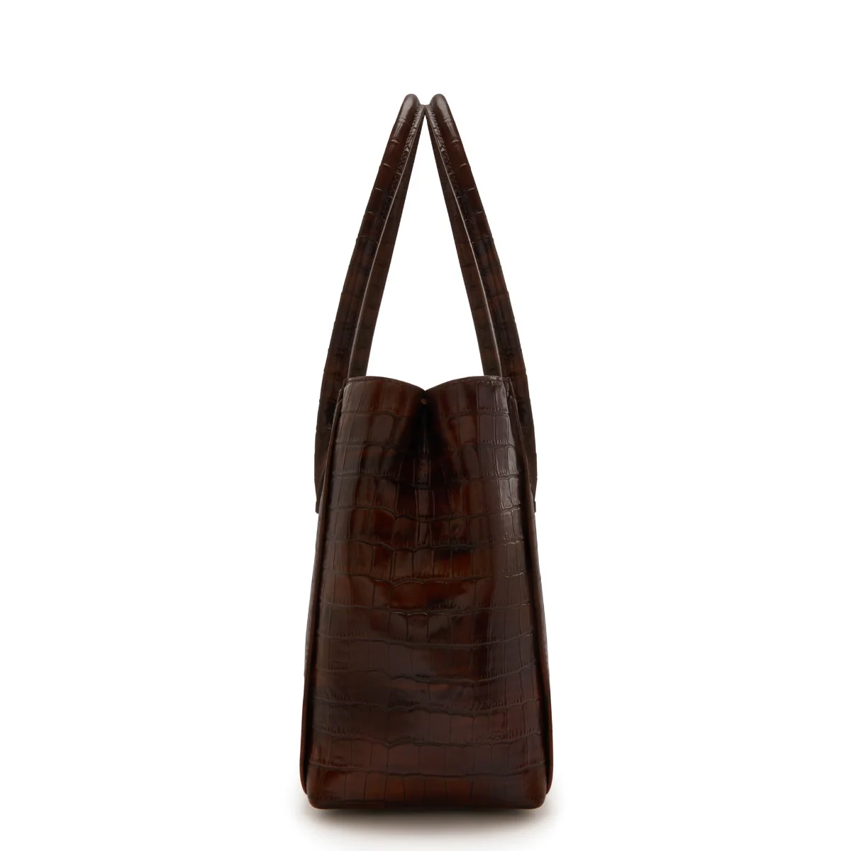Isabel Bernard Honoré Cloe Midi Kroko Braun Kalbsleder Handtasche IB25082-230 - Image 6