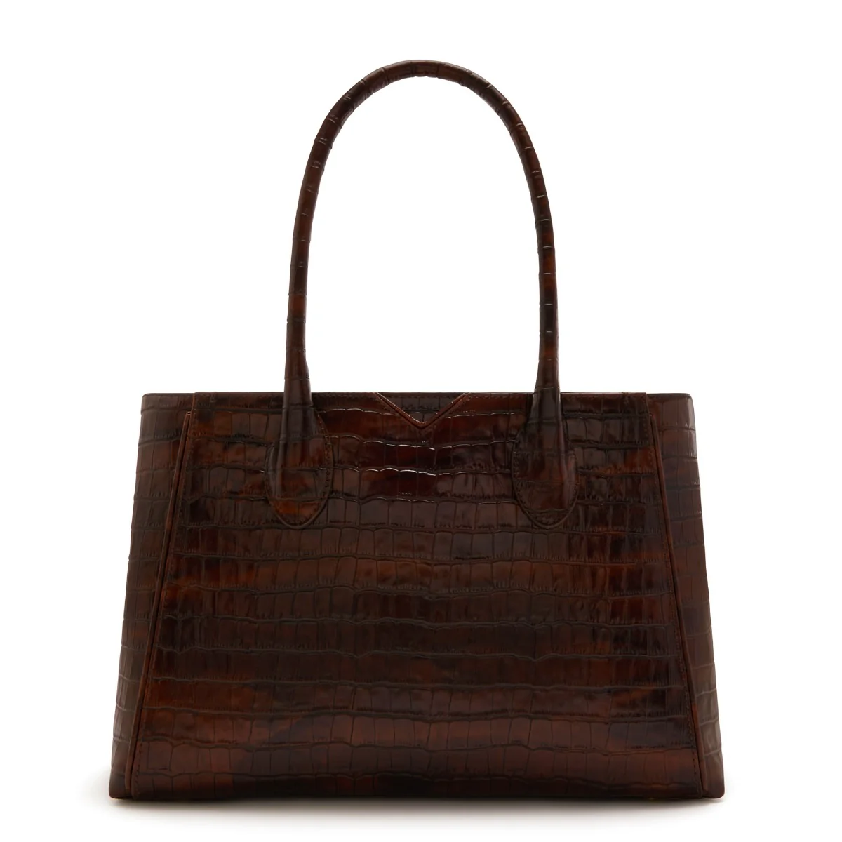 Isabel Bernard Honoré Cloe Midi Kroko Braun Kalbsleder Handtasche IB25082-230 - Image 7